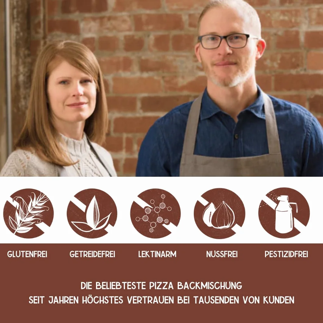 Mezcla para pizza sin gluten Ruut - Sin aditivos, paleo, sin gluten, sin cereales, sin lactosa | Base de pizza fina y crujiente como en Italia (900g)