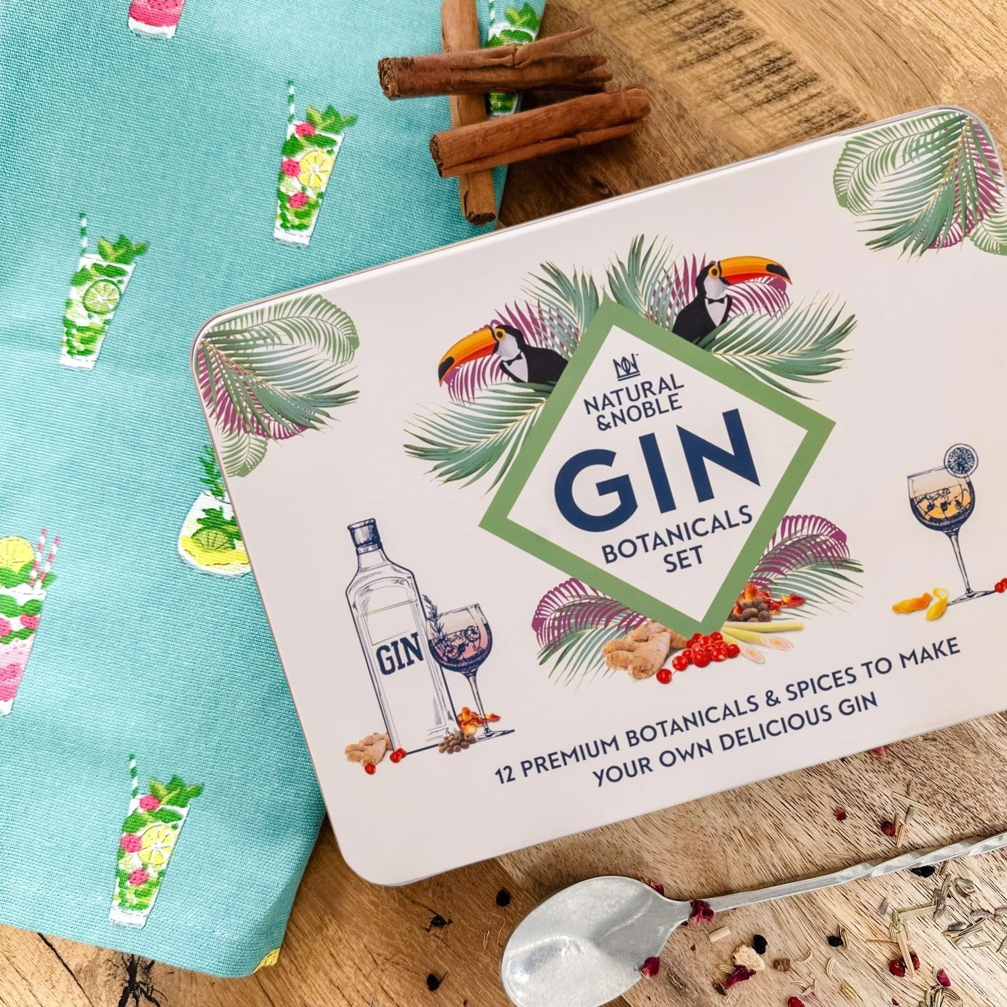 Gin Botanicals Kit de regalo de infusiones para gin-tonic, juego de 12 ingredientes botánicos y especias para ginebra