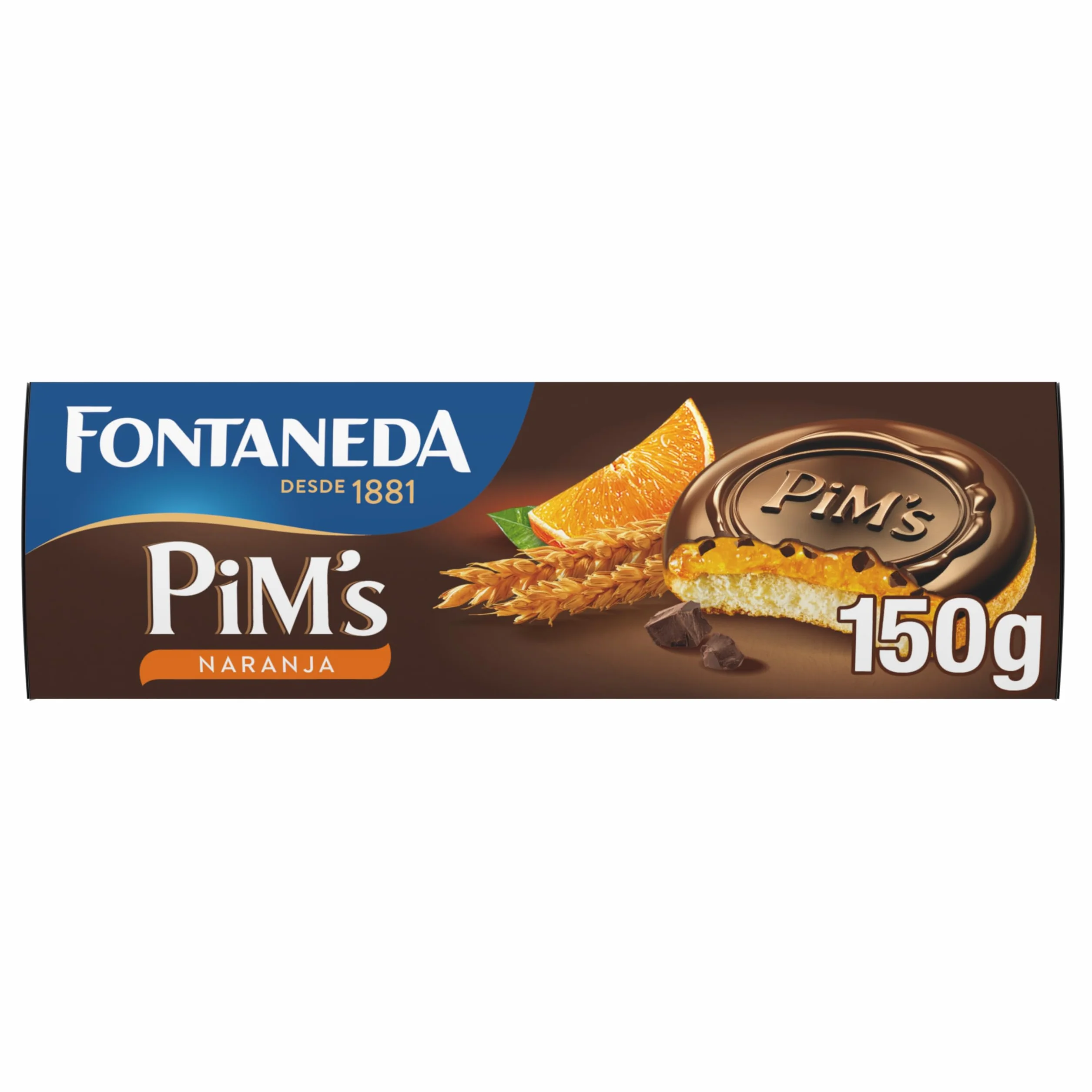 LU Pim's - Galletas de Bizcocho Rellenas de Naranja, Crujiente Chocolate Negro, 150 g