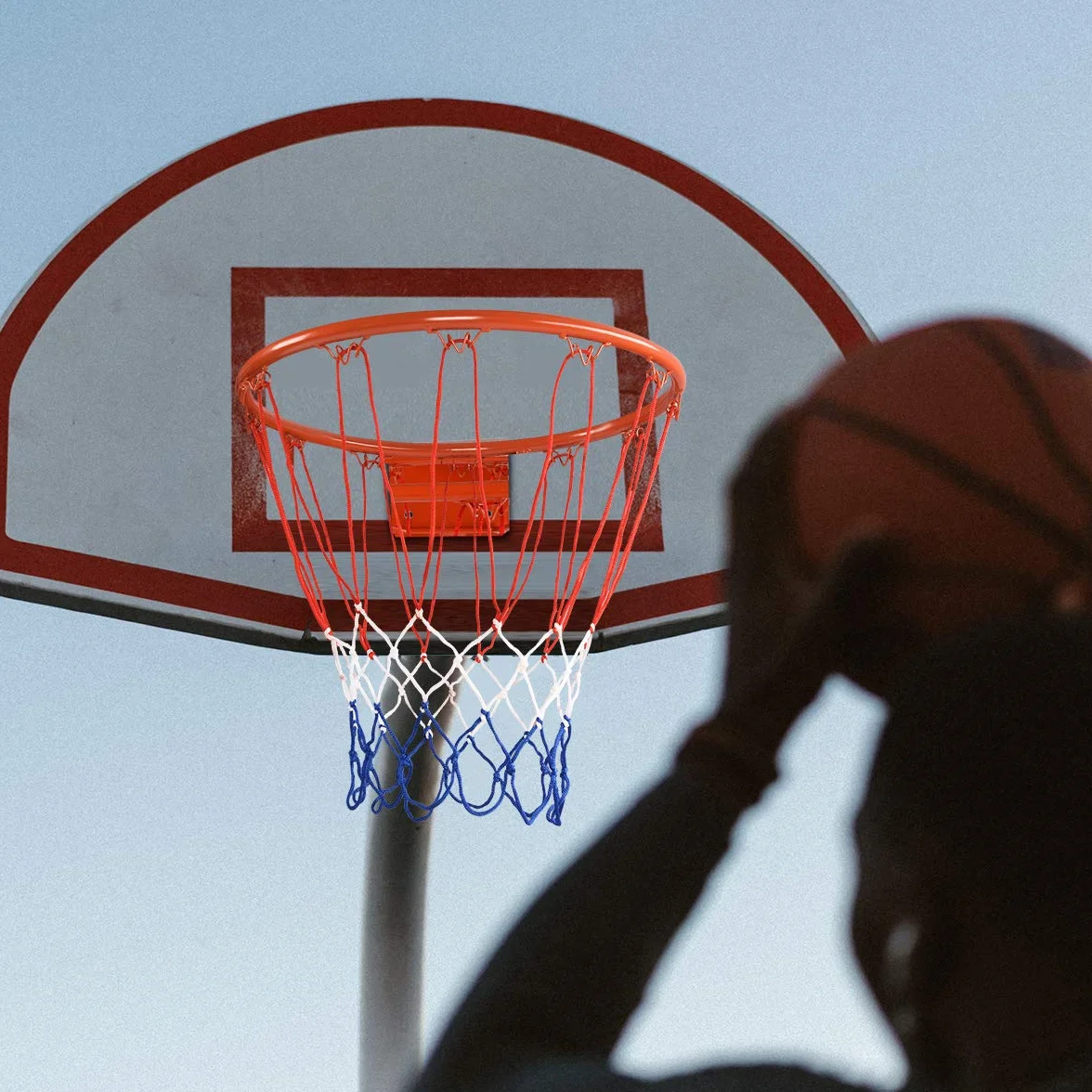 LIFEZEAL Aro de Baloncesto 45 cm, Canasta con Red de Nylon, Equipo Deportivo