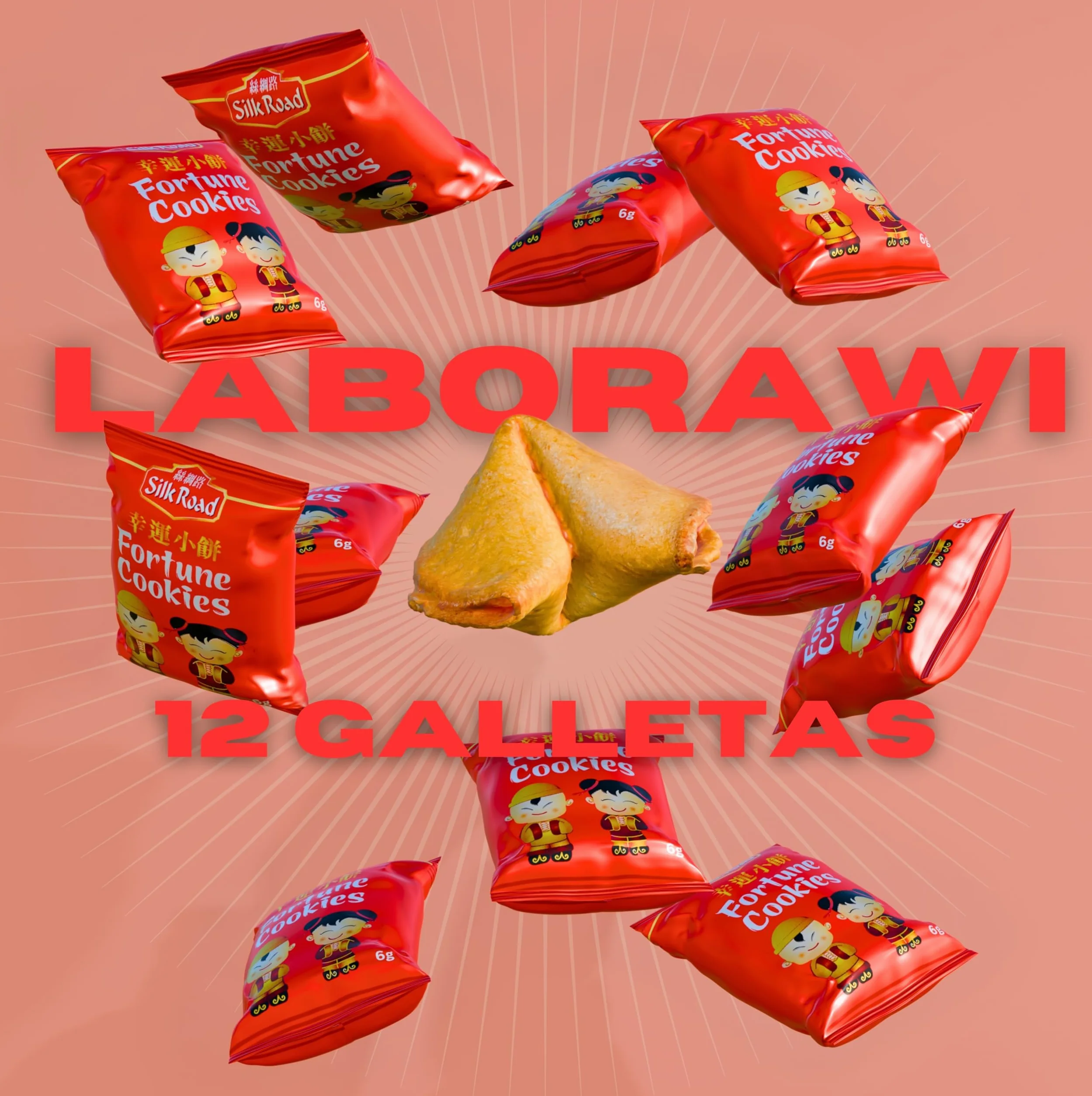 Silk Road Galletas de la Fortuna - Mensajes en Español y más Idiomas - Pack Laborawi (Individual)