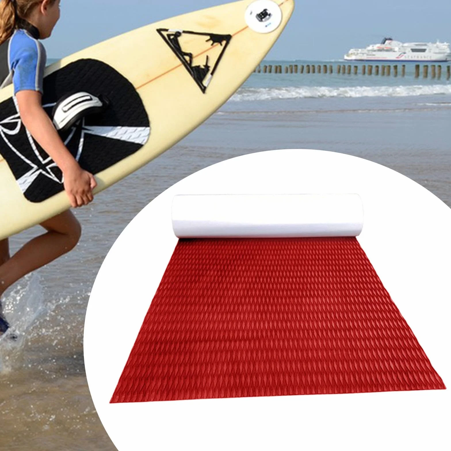 Oshhni Almohadilla EVA para Surf Antideslizante para Cubiertas de Embarcaciones y Piscinas