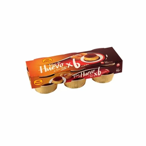 Flan de huevo REINA 6x100 g sin gluten Pack de 3