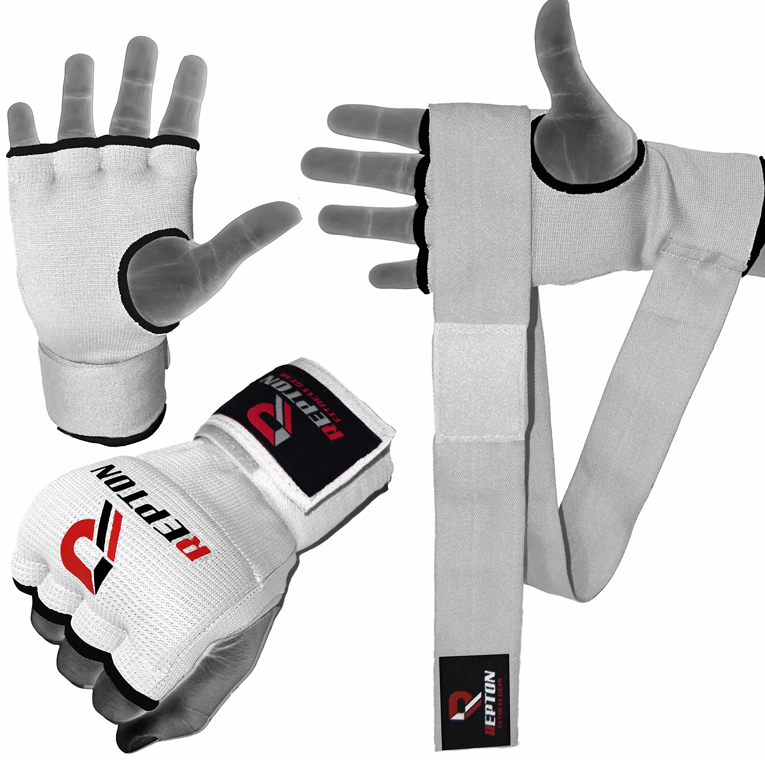 Guantes de boxeo interiores 100 cm, correas de muñeca elásticas, acolchados para artes marciales mixtas