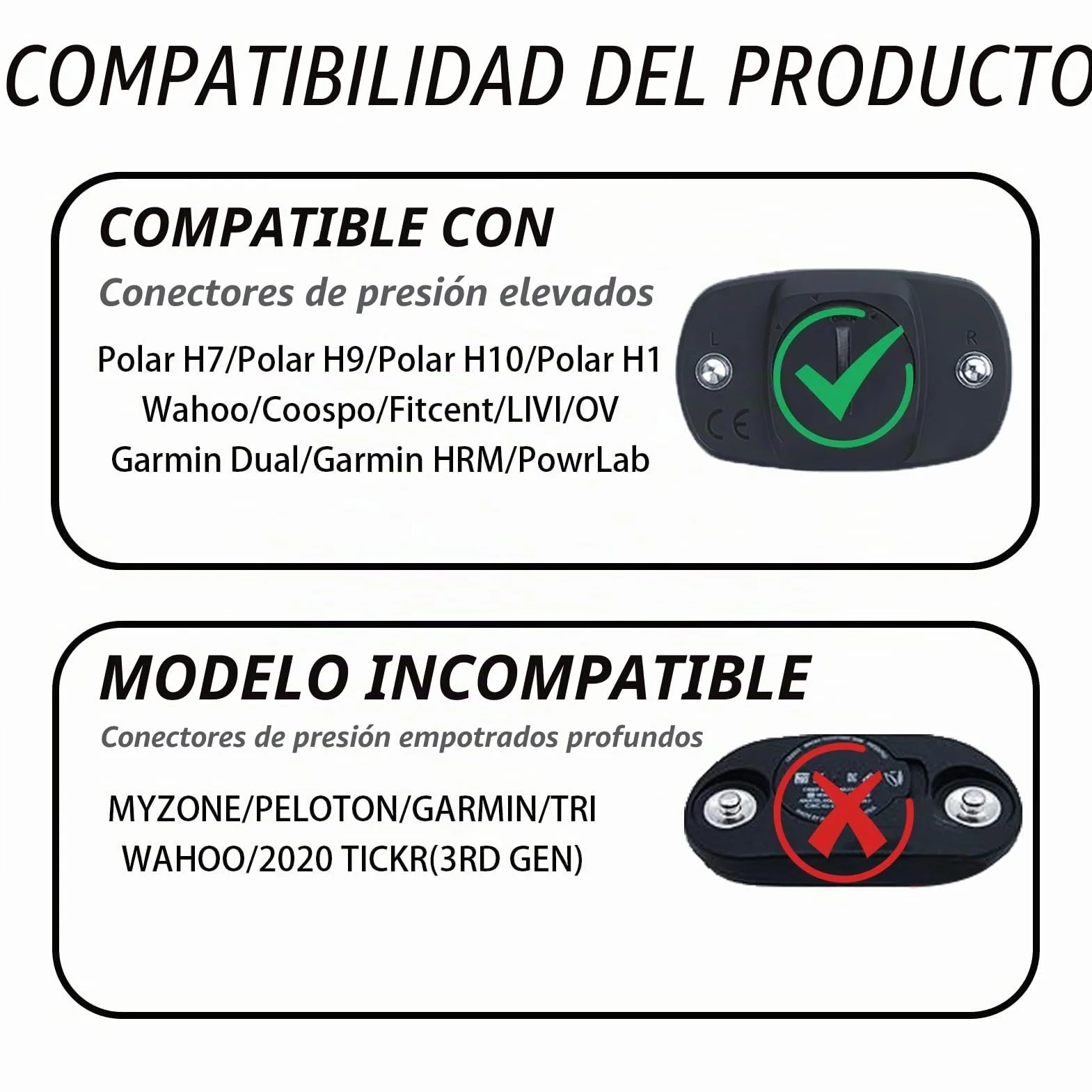 Banda Elástica Ajustable Bluetooth Ant+ Recambio Cinta Frecuencia Cardiaca 70-115 cm Compatible Garmin Wahoo Polar H10 H9 Coospo Bryton Magene Livlov Ideal Resistente Agua Sudor