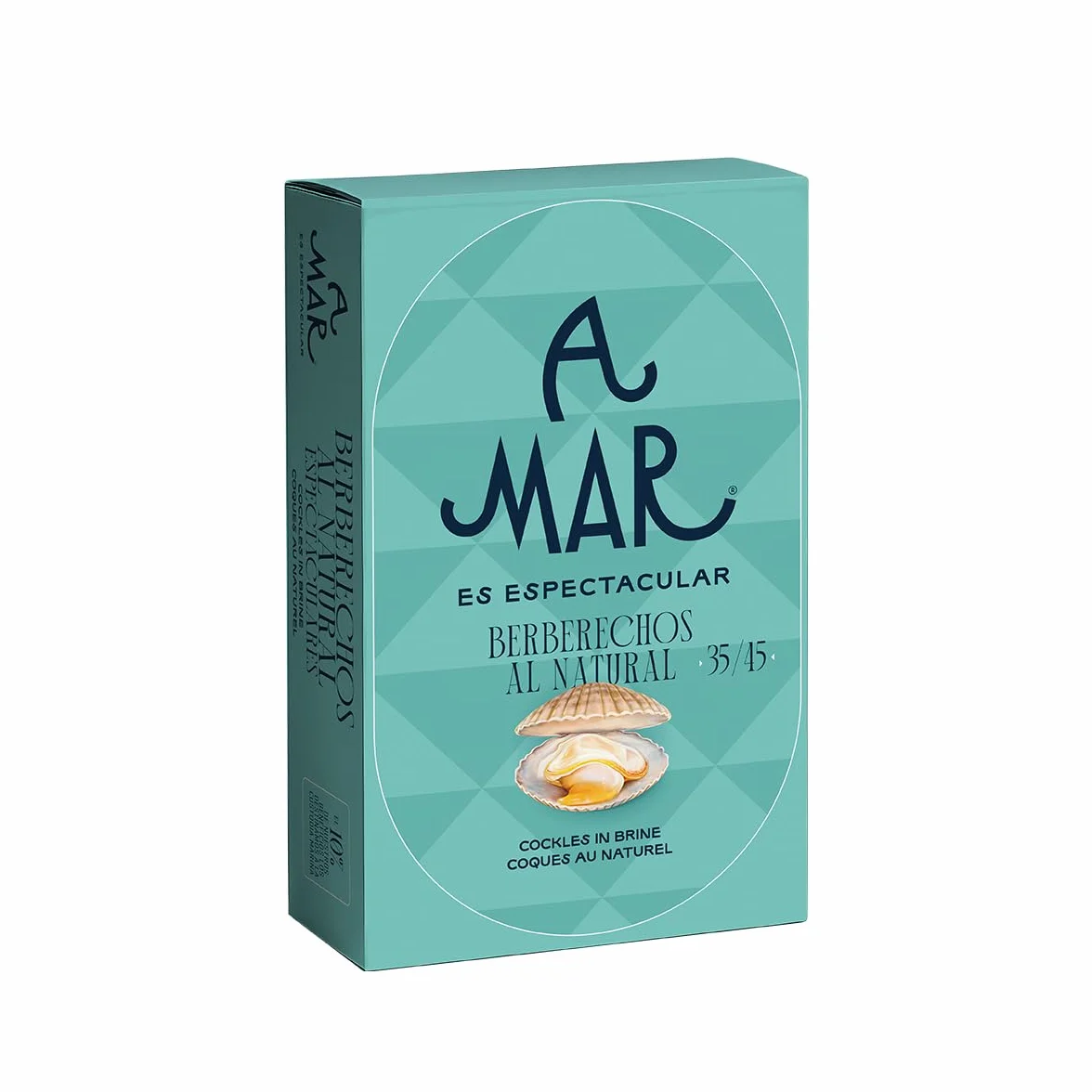 Berberechos al Natural A Mar Espectacular - Pack de 3 Latas de Berberechos 35-45 - Ideales para aperitivos y tapas - Conservas Gourmet fuente de salud y energía