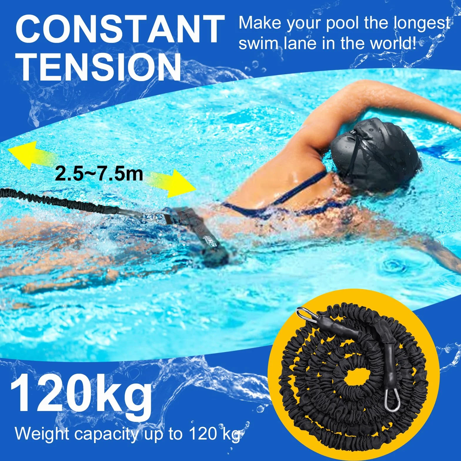 Correa de Entrenamiento de Natación para Piscina