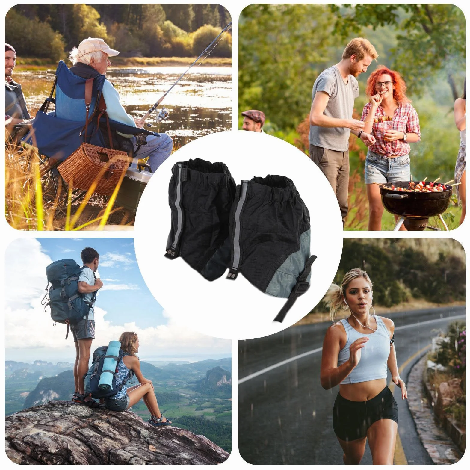 Polainas para Senderismo - Cubrezapatos para Raquetas de Nieve Transpirable Ajustable para Trekking