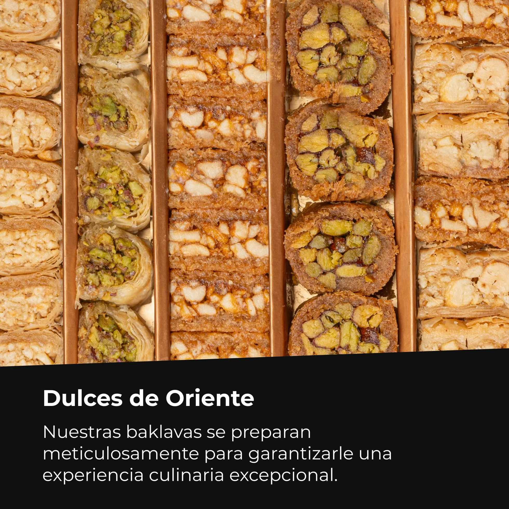 Dorimed Baklava 750g, 68 Piezas, Surtido Dulces Orientales con Pistachos y Anacardos en Elegante Caja de Regalo, Sin Conservantes, Sin Aditivos, Sin Colorantes