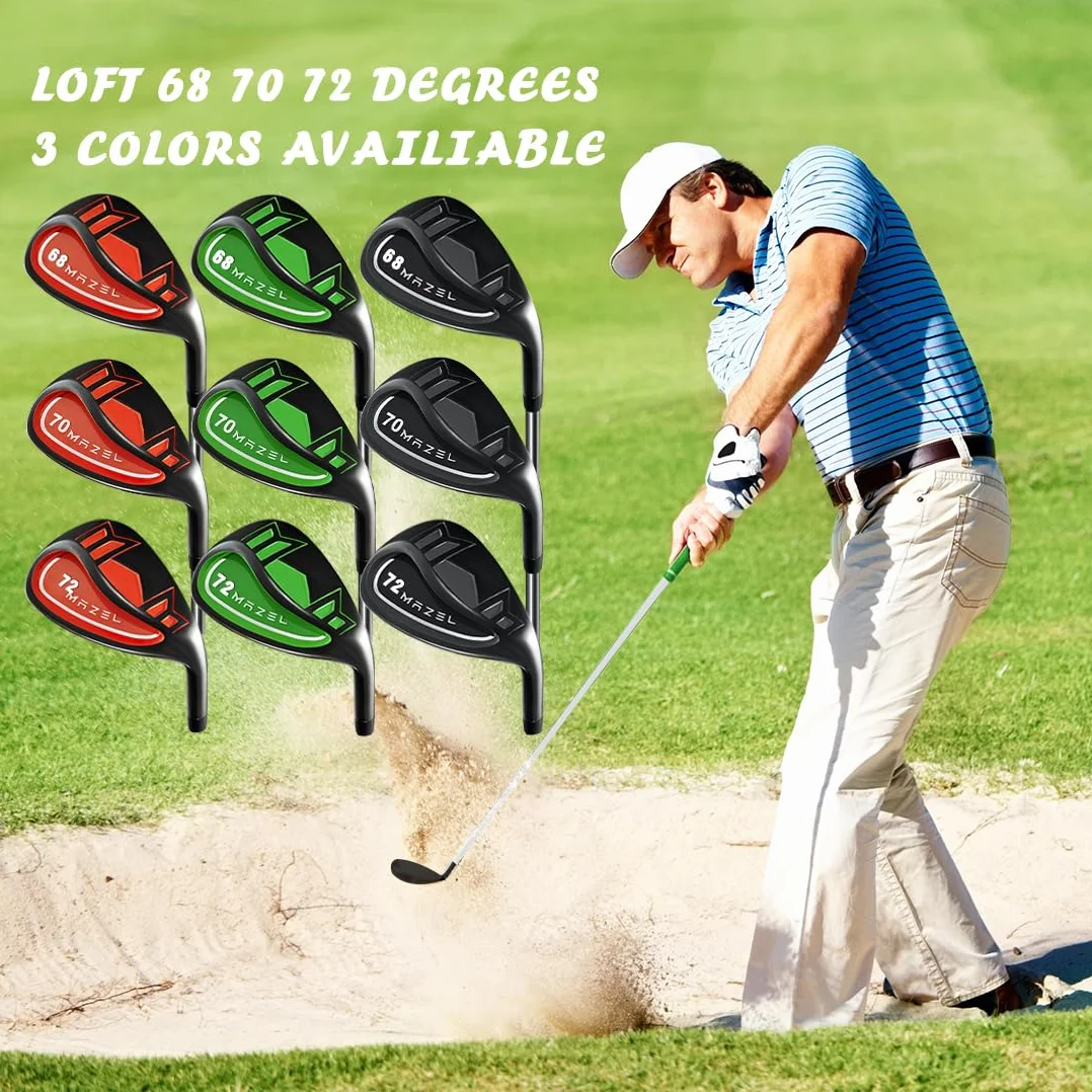MAZEL Cuñas de golf 68 70 72 grados 35 pulgadas diestros cara fresada CNC