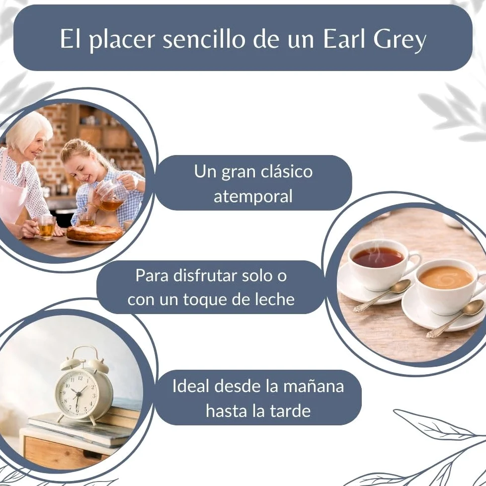 Té Negro Earl Grey Orgánico – Té vegano en hoja suelta, 100 % natural, libre de OGM – Agricultura ecológica – Envasado en Francia – Bolsa de 1 kg (500 tazas)
