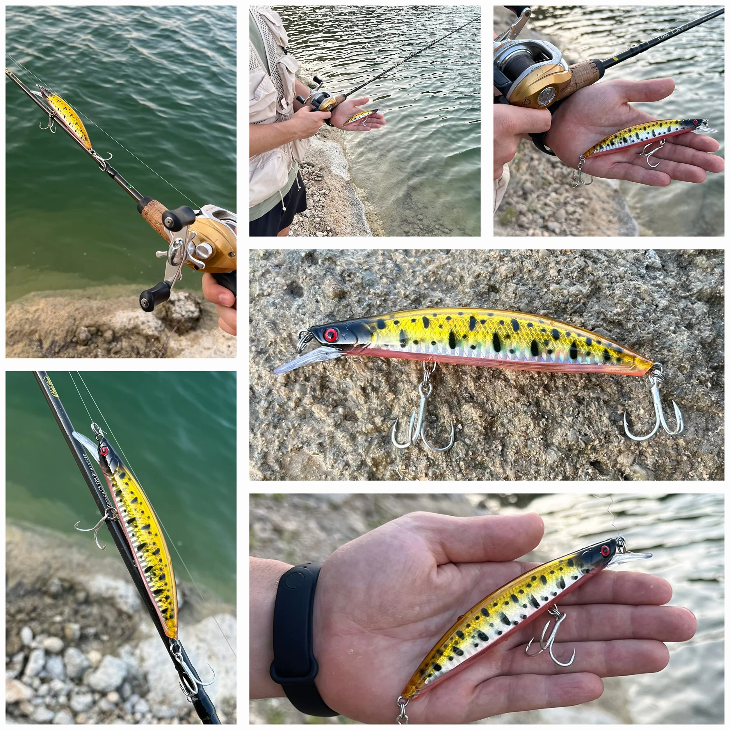 Señuelos de Pesca Spinning Lubina Artificiales Flotantes 13cm 23g