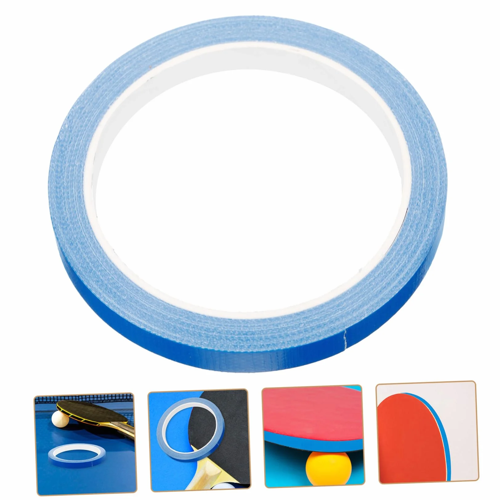 Toyvian Cinta de Borde de Raqueta Adhesivo Doble Cara Alta Resistencia Tenis Anticolisión Buffer de Mesa Portátil Rojo