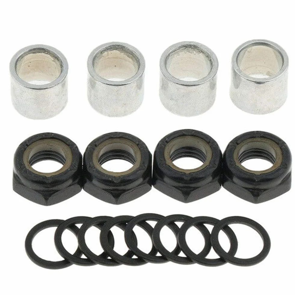 Kit de arandelas espaciadoras de metal para rodamientos de monopatín y longboard, tuercas de reparación