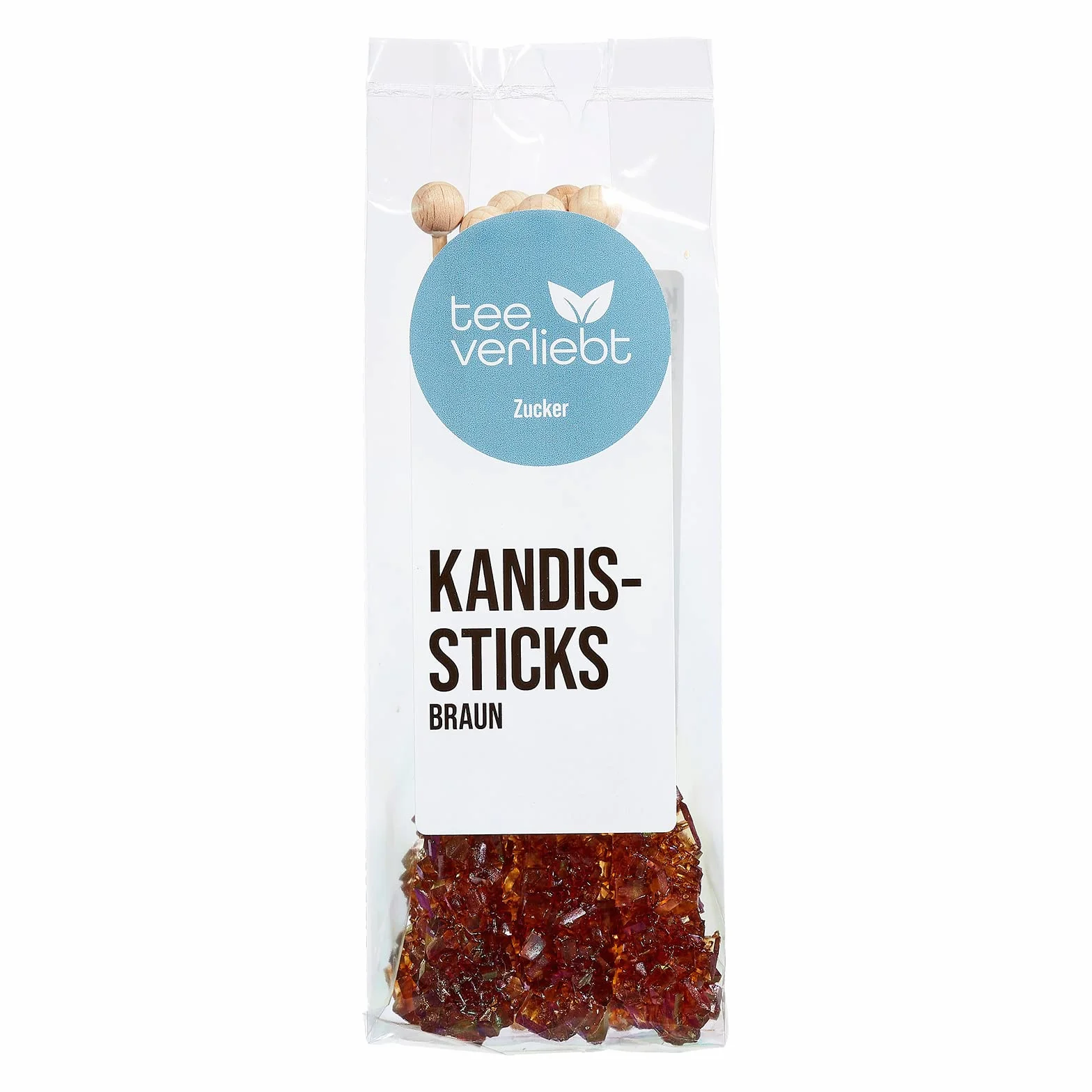 FRUTEG Candi Sugar Sticks Brown | 6 palillos de candi en bolsa de papel de aluminio | Delicioso té de azúcar en el tallo | Brown Candi Sugar Tea Sticks | Brown Kandis se pega 6 piezas