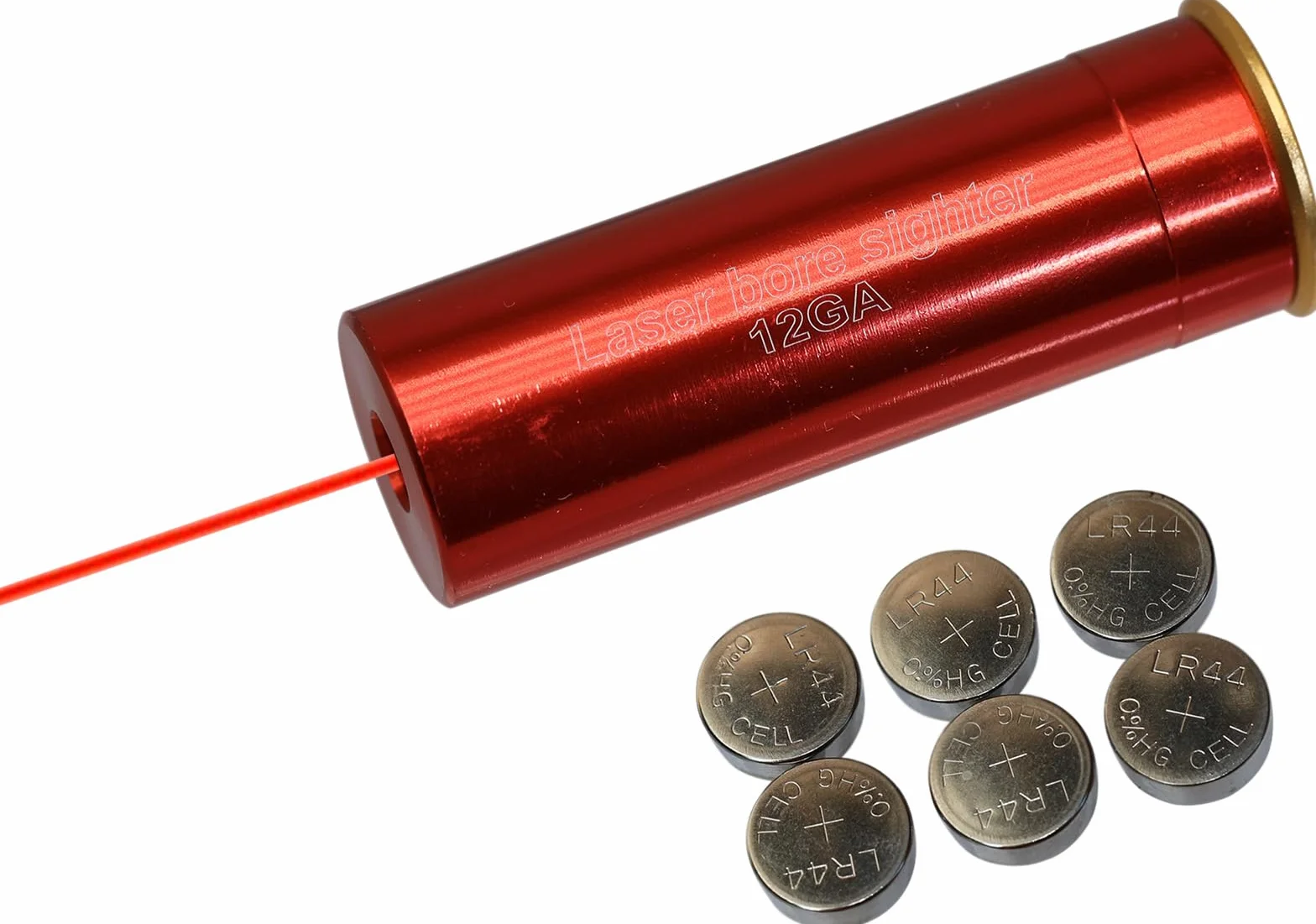 12GA Bore Sight Red Dot Cartucho con 2 Juegos de baterías