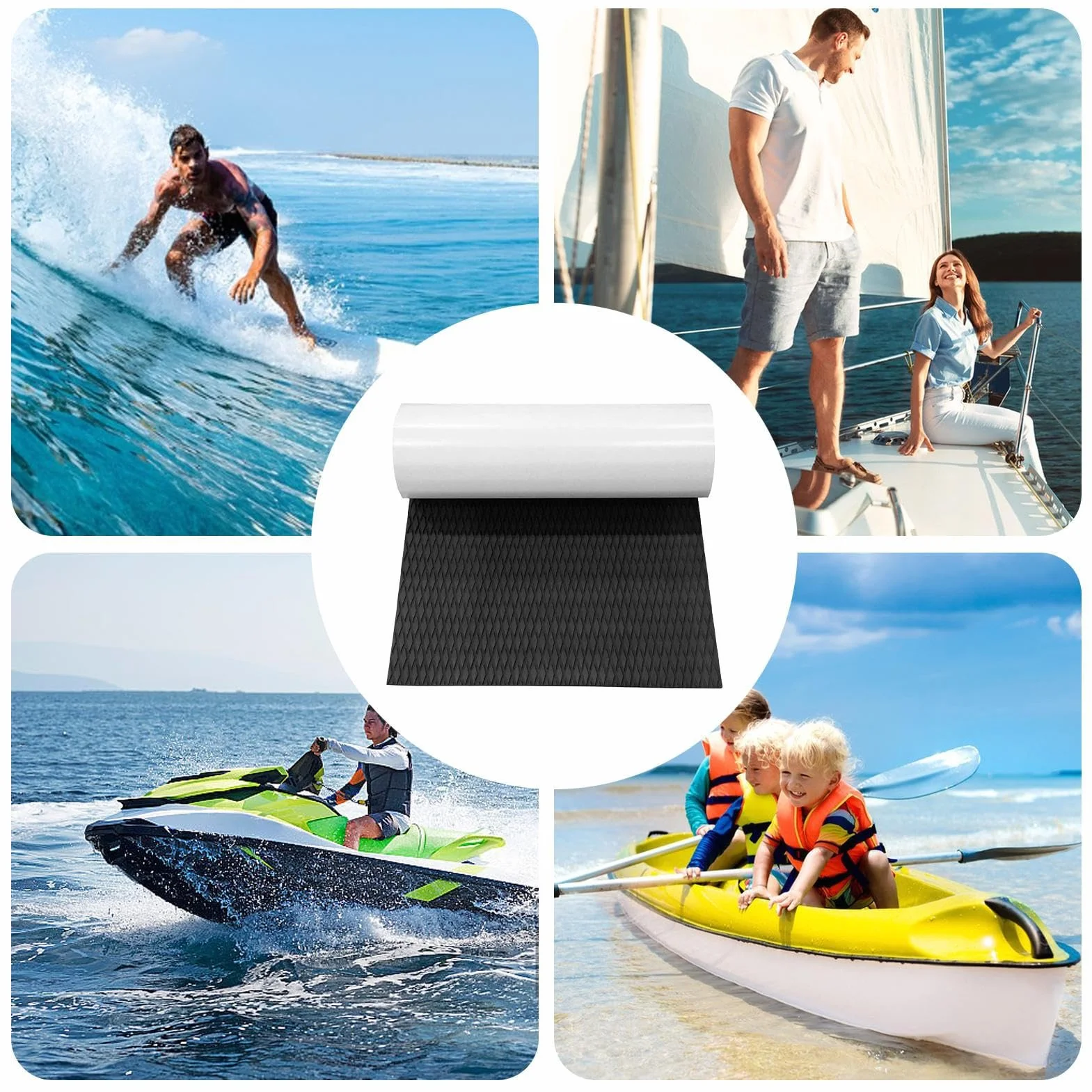 Alfombrilla de agarre antideslizante para tabla de surf, espuma EVA 120x30 cm
