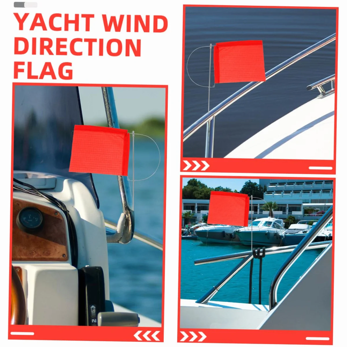 BESPORTBLE Bandera de Dirección del Viento Acero Inoxidable para Barco Yate Decoración Exterior Marina