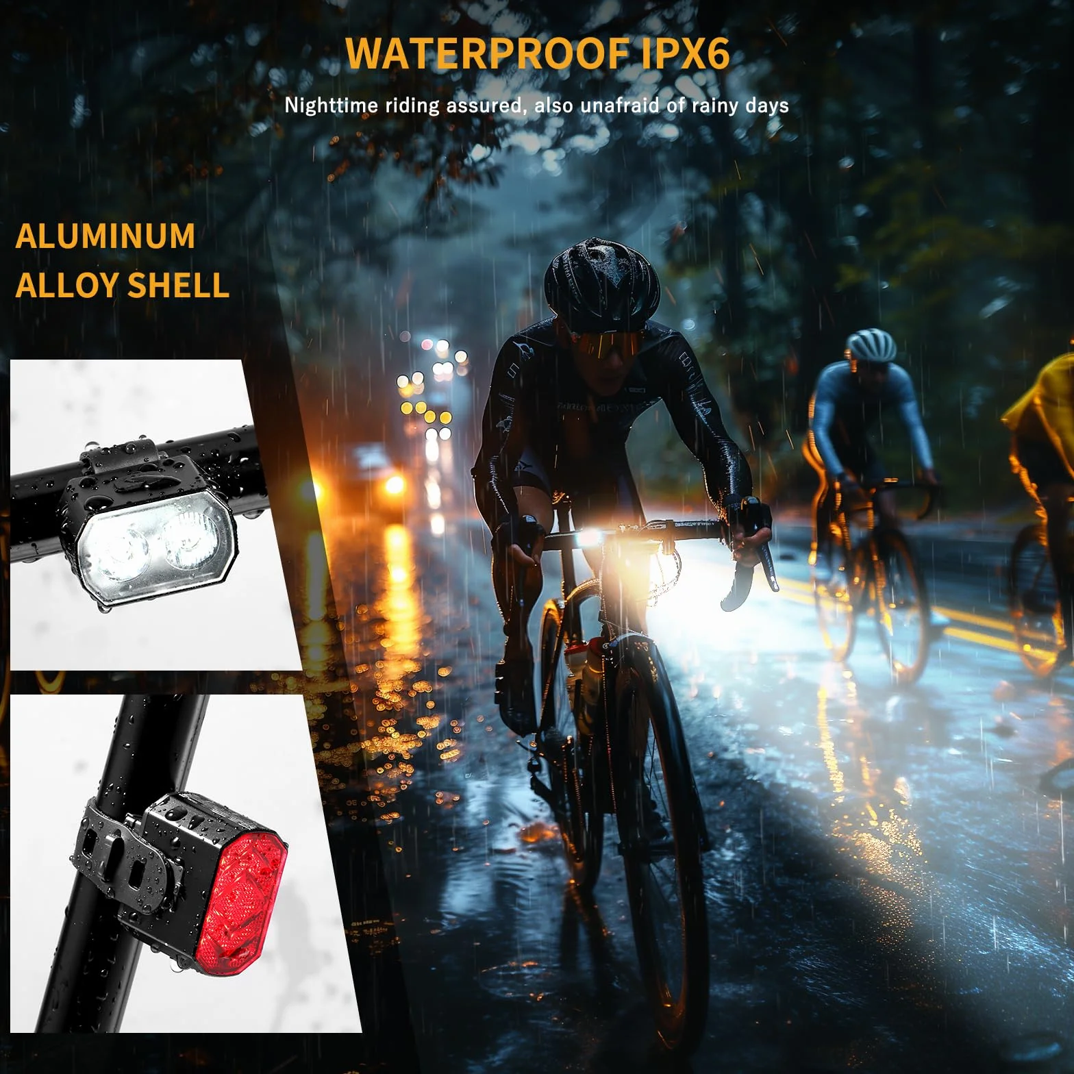 Blendura Luces Bicicleta Delantera y Trasera USB Recargable Luz Bicicleta Carretera Montaña