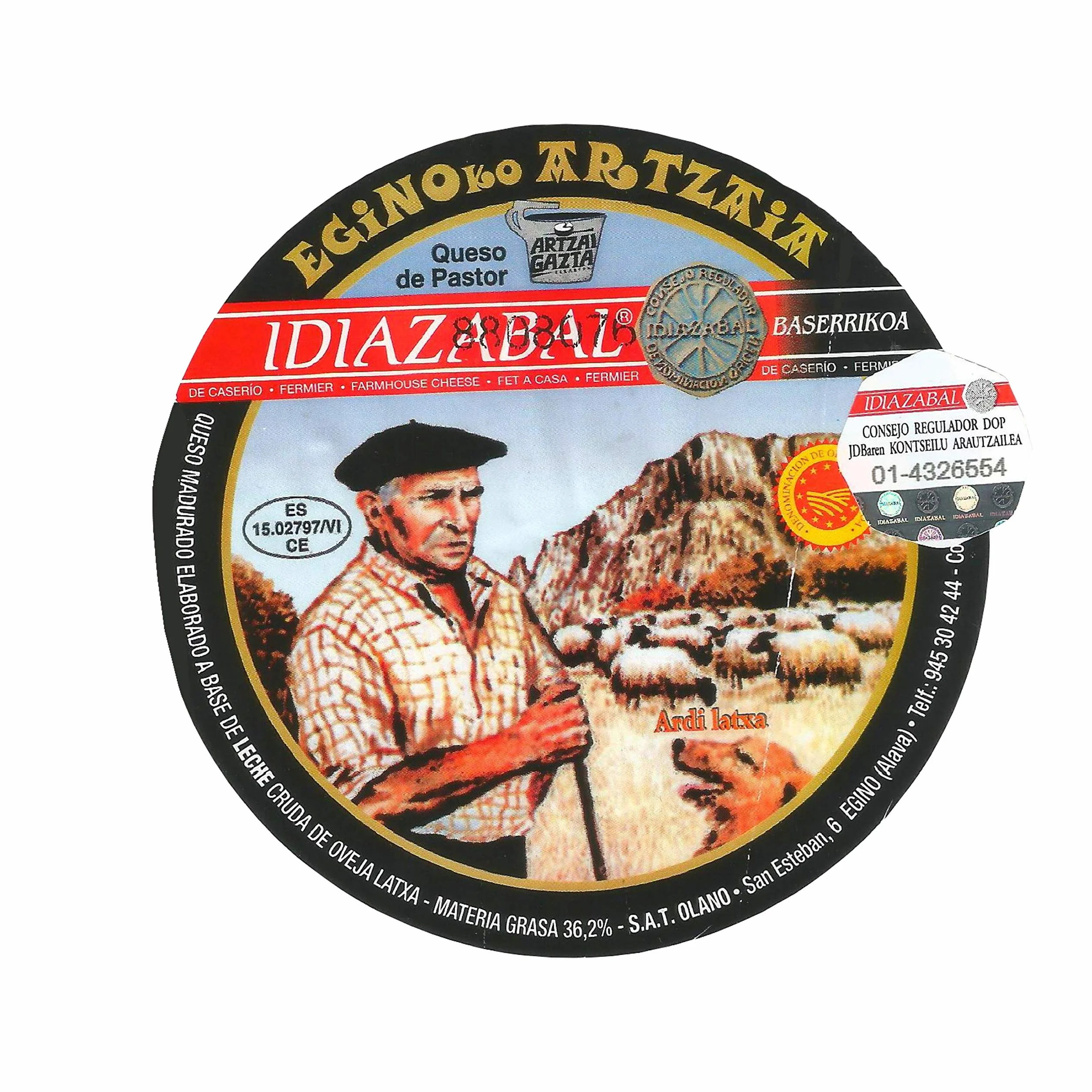 Queso Idiazabal Ahumado Medio 600 g Denominación de Origen Leche cruda Oveja Latxa