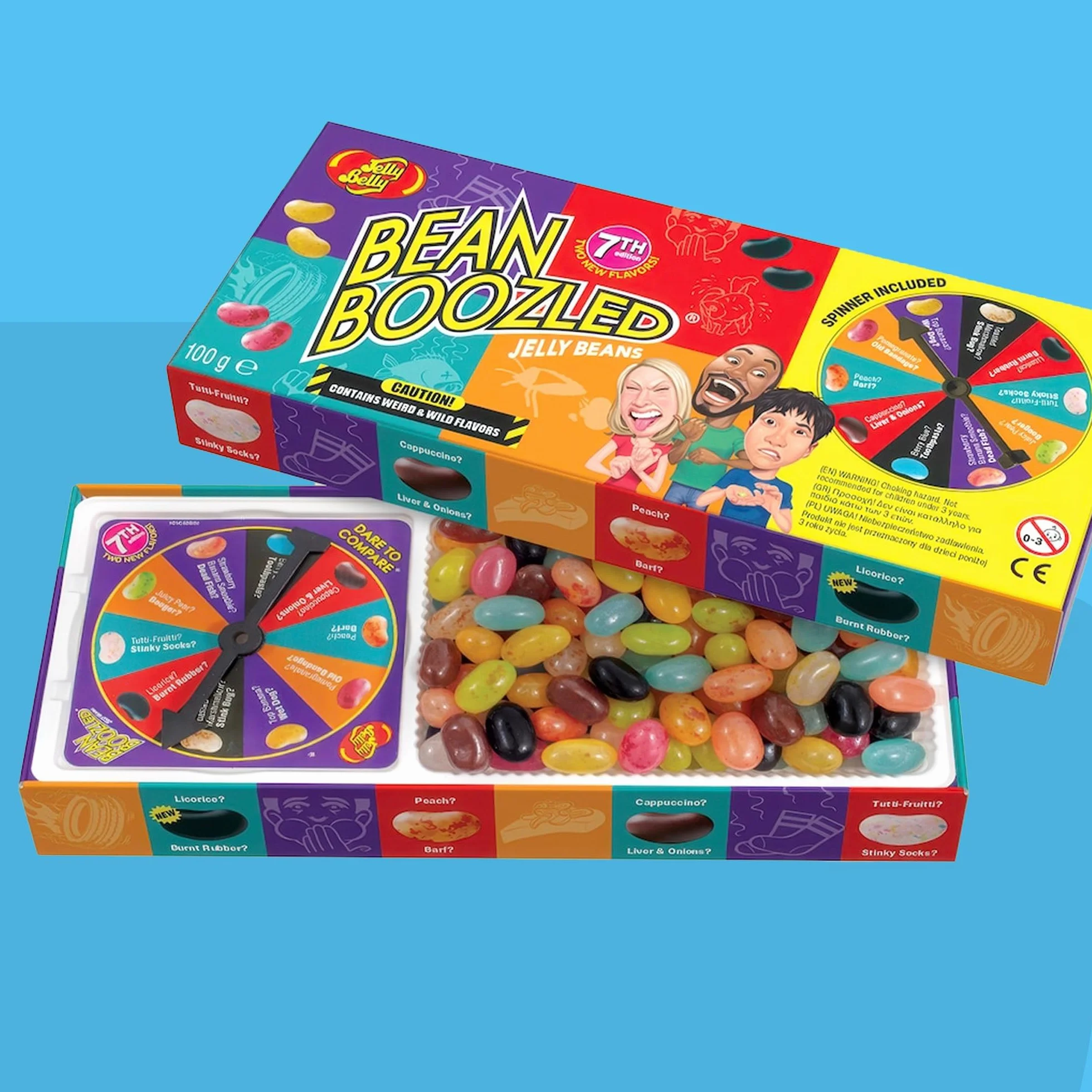 Holland Plastics Original Brand Paquete de Regalo Beanbozzled! 4ta edición ¡Habas de Jalea Completas con el hilandero! Caramelo y Juego en Todo en uno !!