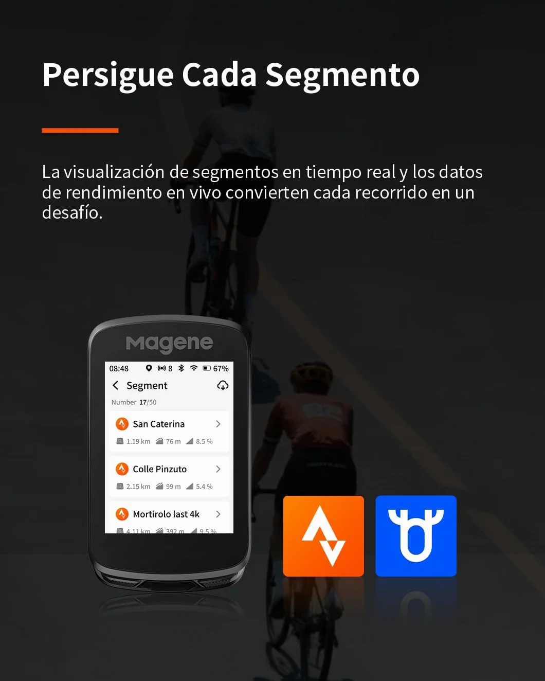 Magene C606/C606 V2 GPS Ciclocomputador, ClimbPro, Wi-Fi y Bluetooth