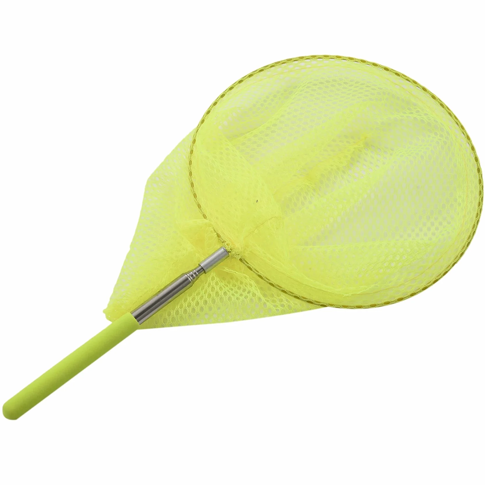 Atrapar Red De Pesca Telescópico Bolsa De Acero Inoxidable Portátil - Amarillo