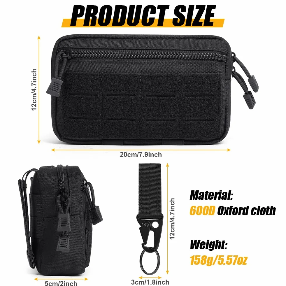 Flintronic Bolsa Táctica Molle, Riñonera Cintura Hombre Multifuncional, para Caza Ciclismo Camping