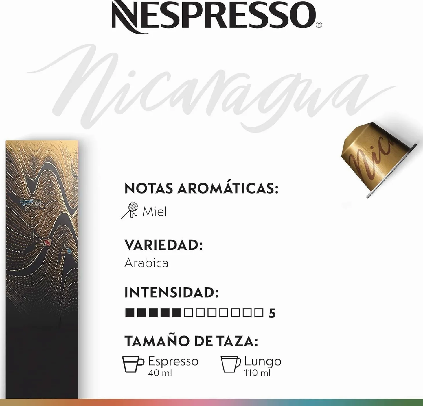 Nespresso Café Master Origin paquete variado 50 cápsulas: Colombia, Etiopía, India, Indonesia, Nicaragua - Sistema Original