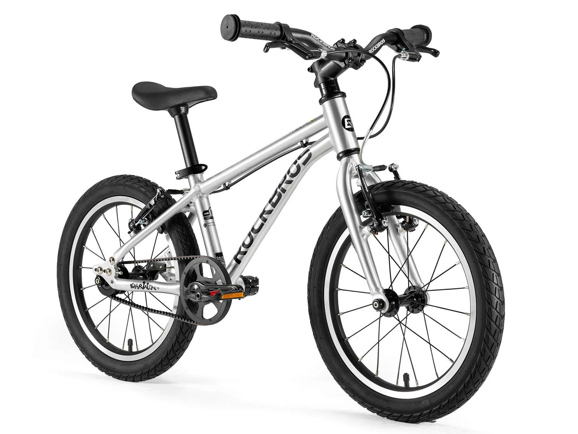 ROCKBROS Darwin Riemenantrieb 16/20 Pulgadas Bicicleta de Montaña para Niños, Bicicleta Infantil con Cuadro de Aluminio Ligero