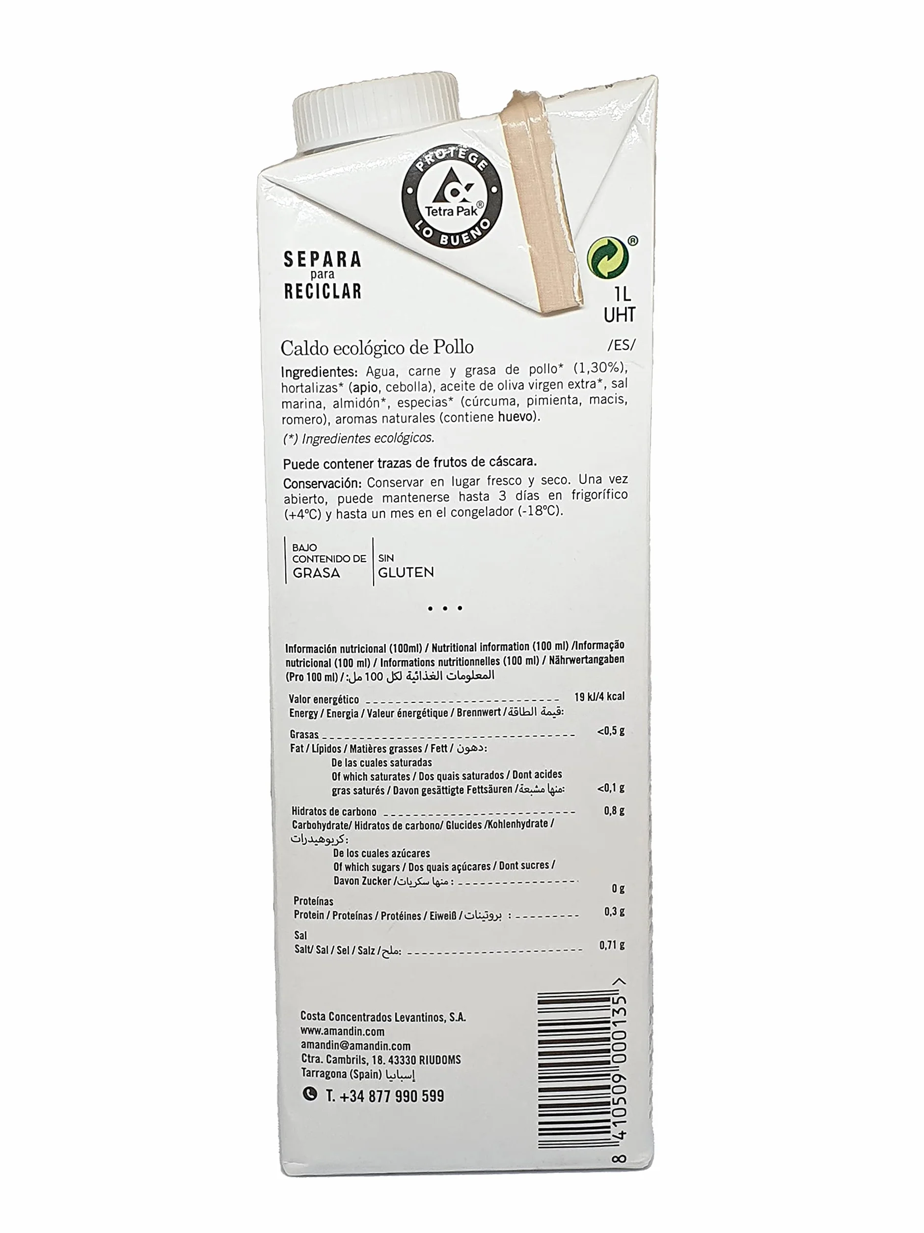 CALDO DE POLLO 1lt. BIO