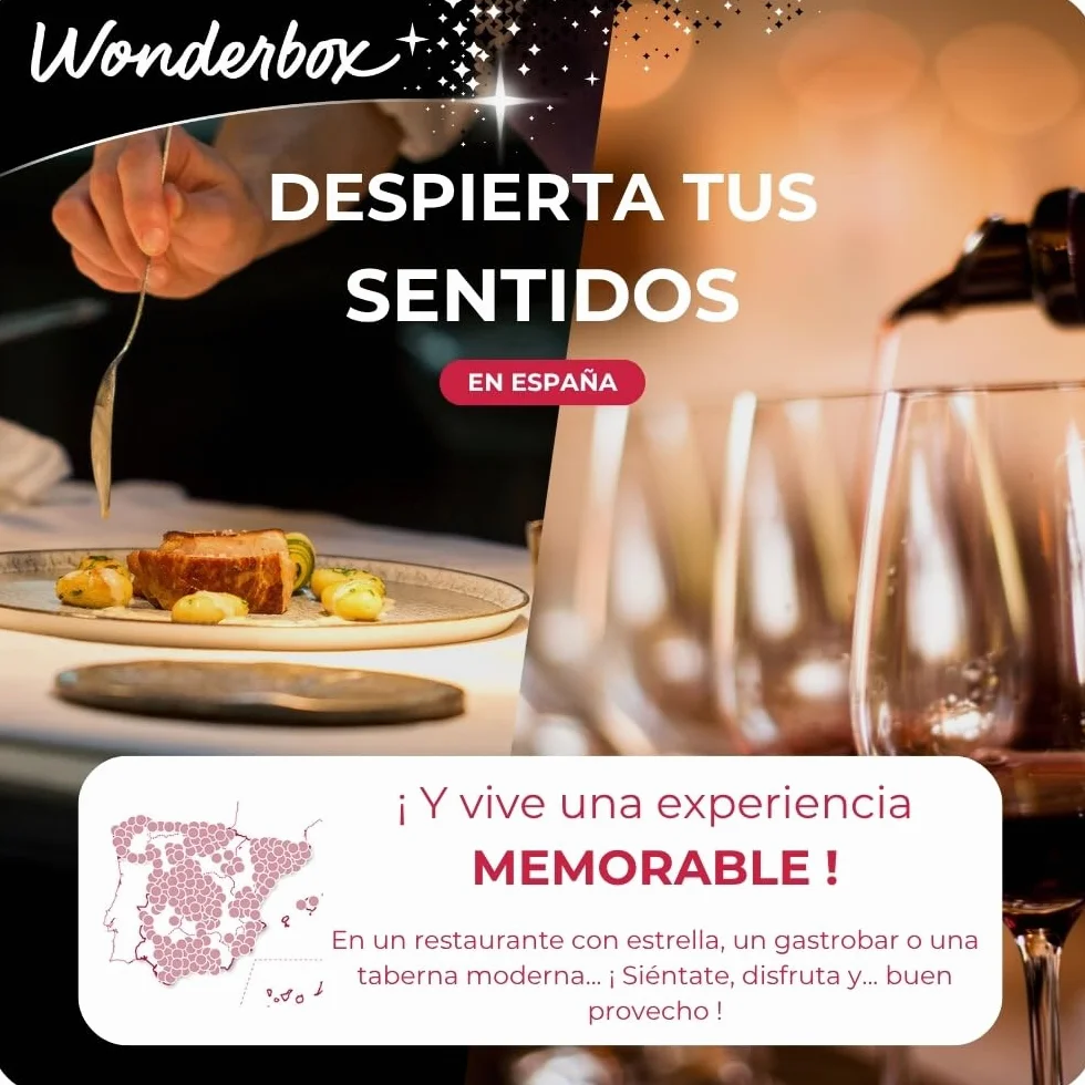 WONDERBOX Caja Regalo -SABORES del Mundo- 500 restaurantes para Dos Personas