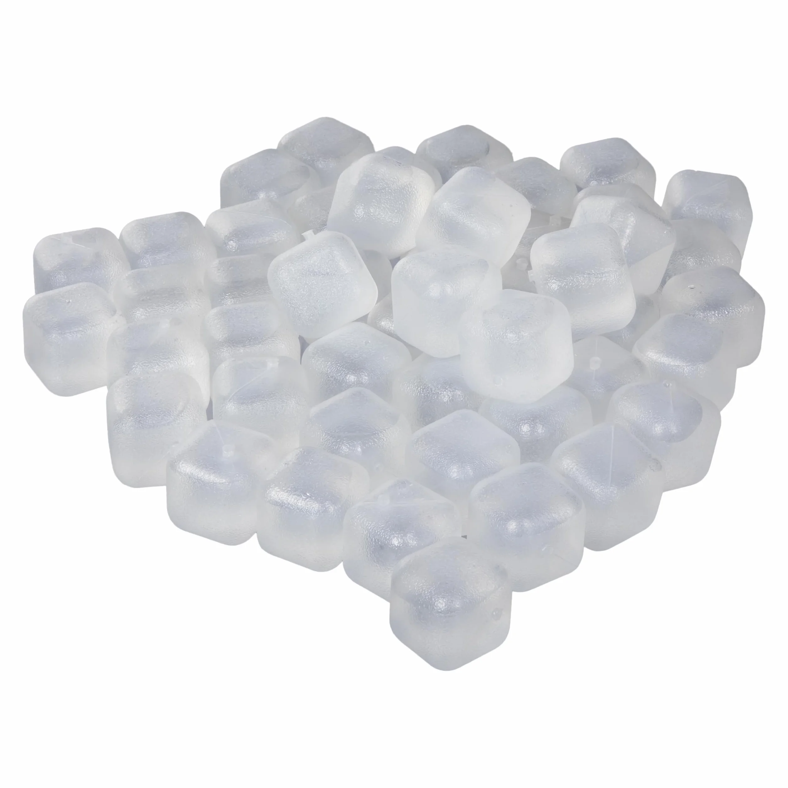 Paquete de 200 cubitos de hielo reutilizables de plástico en colores variados