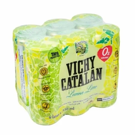 VICHY CATALAN SABORES 0% AZÚCARES Lima Limon 24 Latas