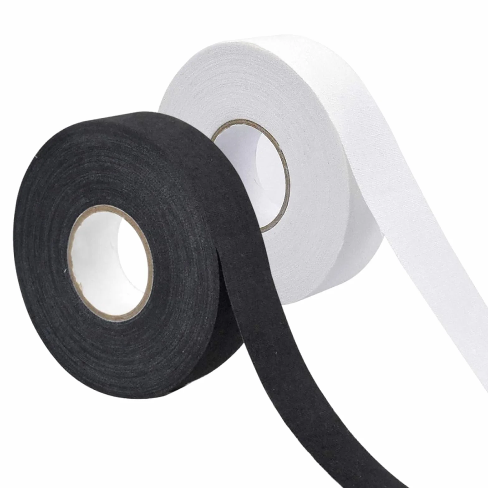 Cinta Hockey 25m x 25mm Antideslizante Autoadhesiva para Palo de Raqueta Golf Tenis Bádminton (Negro Blanco)