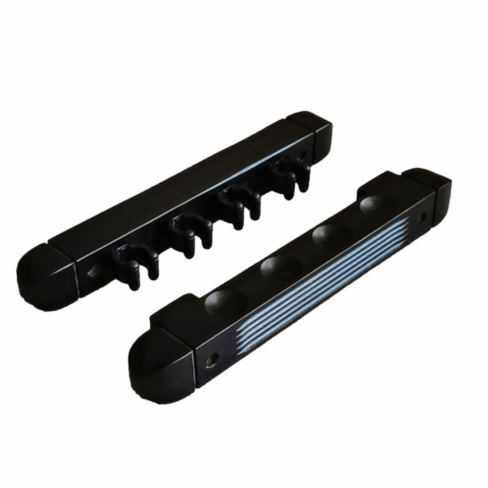 Soporte de pared para tacos de billar, 4 ranuras, madera, negro rojo amarillo