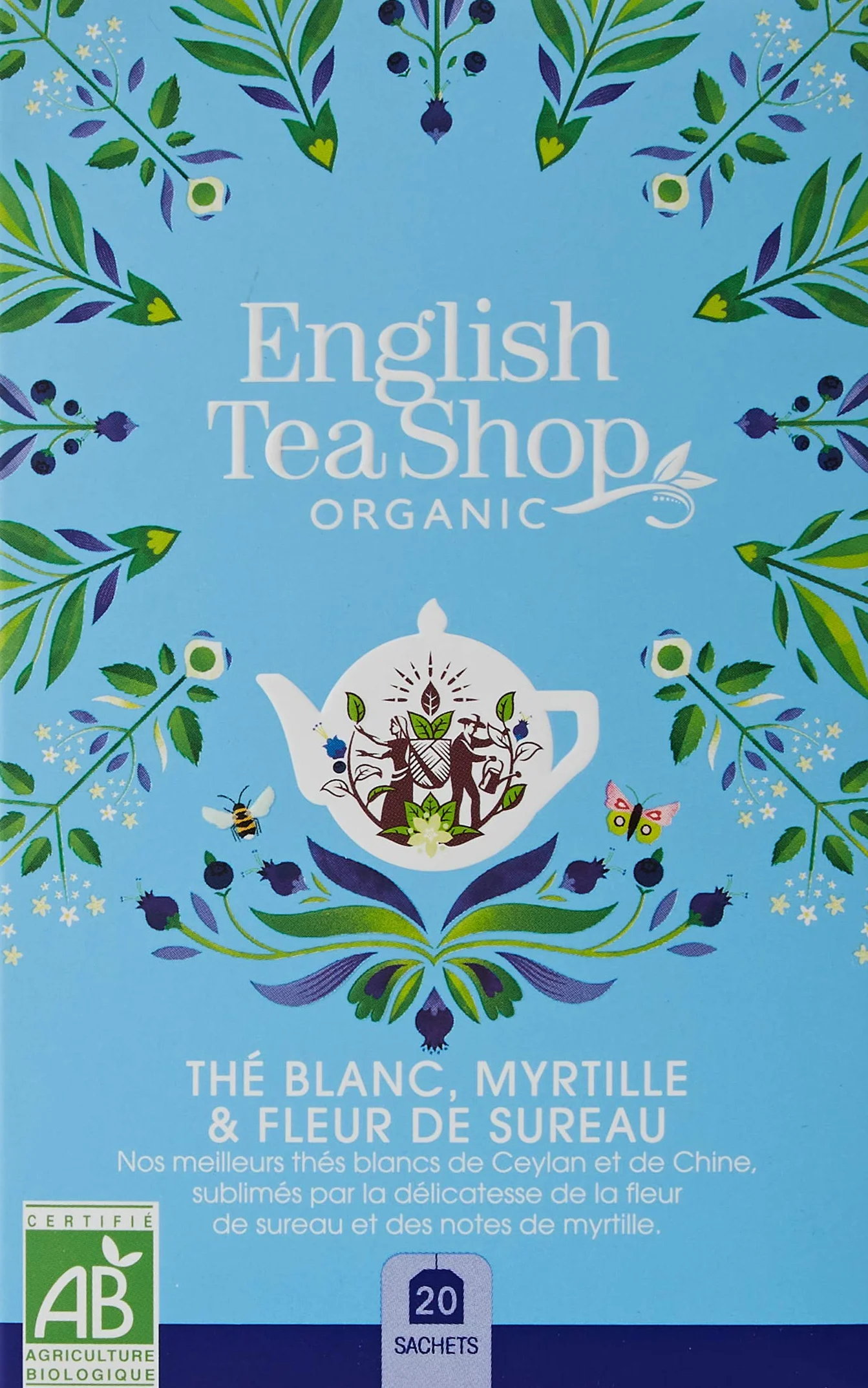 English Tea Shop Té blanco orgánico, arándanos y flores de saúco, súper té