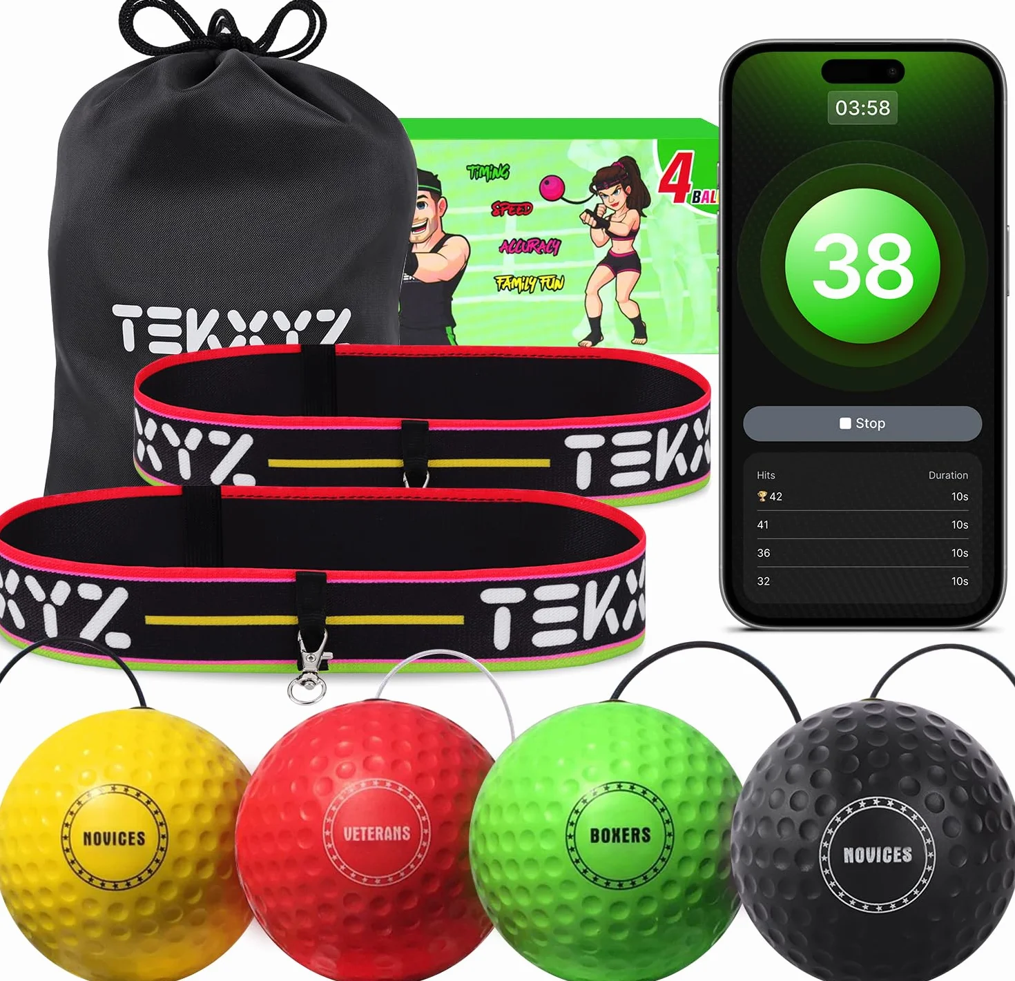 BYRG Boxing Reflex Ball Family Pack