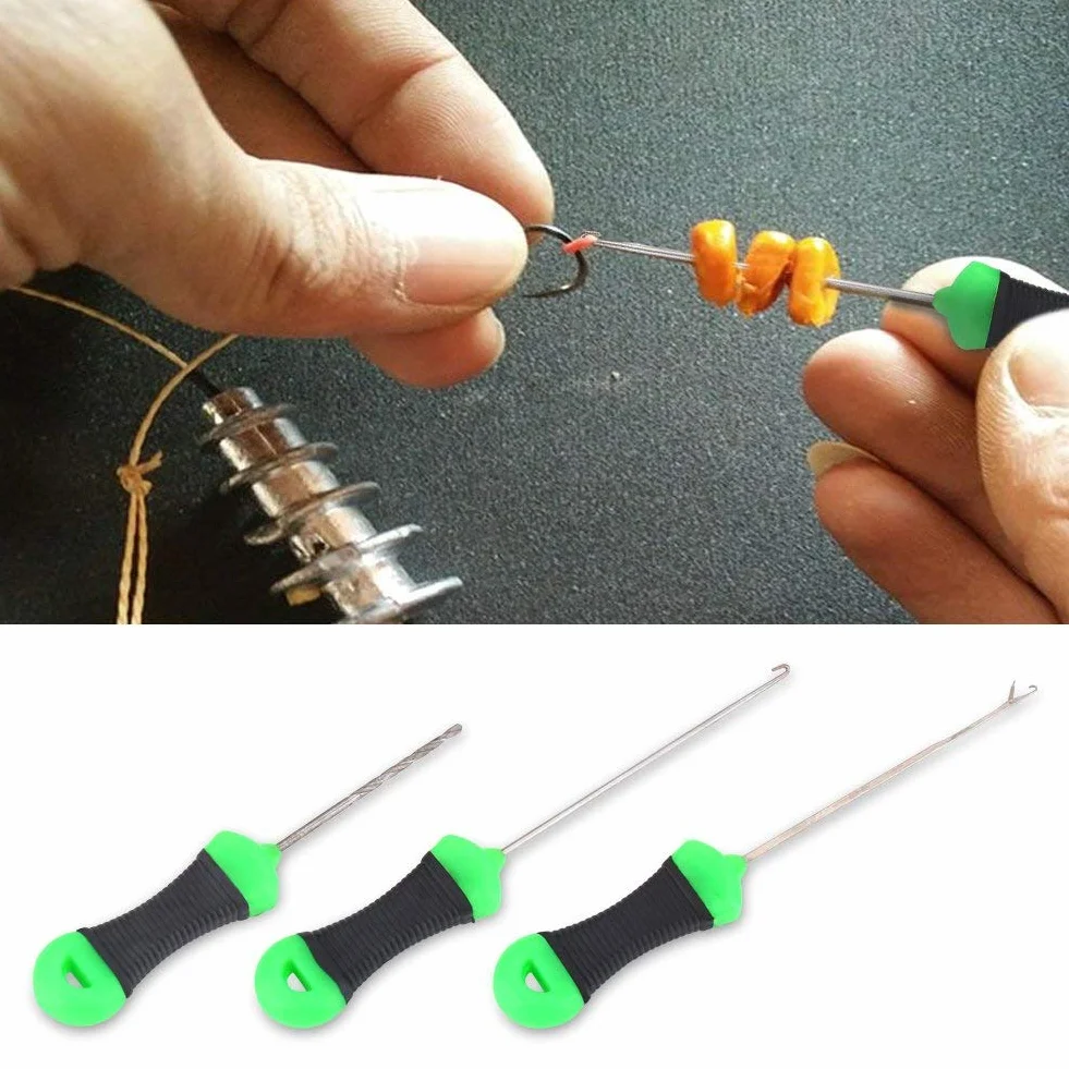 Alomejor Juego de 3 Brocas para Pesca de Carpas, Accesorios Resistentes para Línea de Pesca