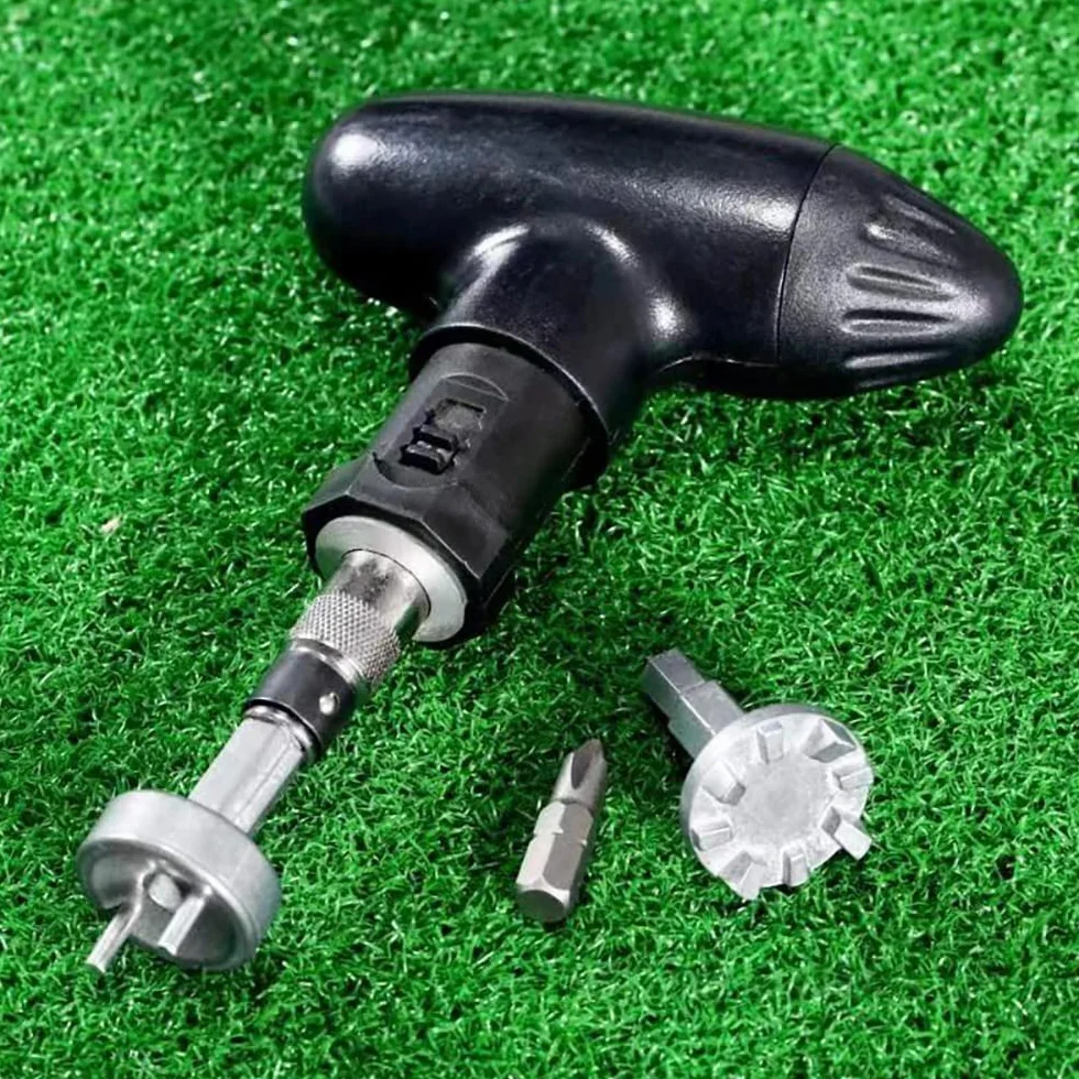 Llave para Zapatos de Golf Acero Inoxidable Herramienta Quitar Tacos Accesorio