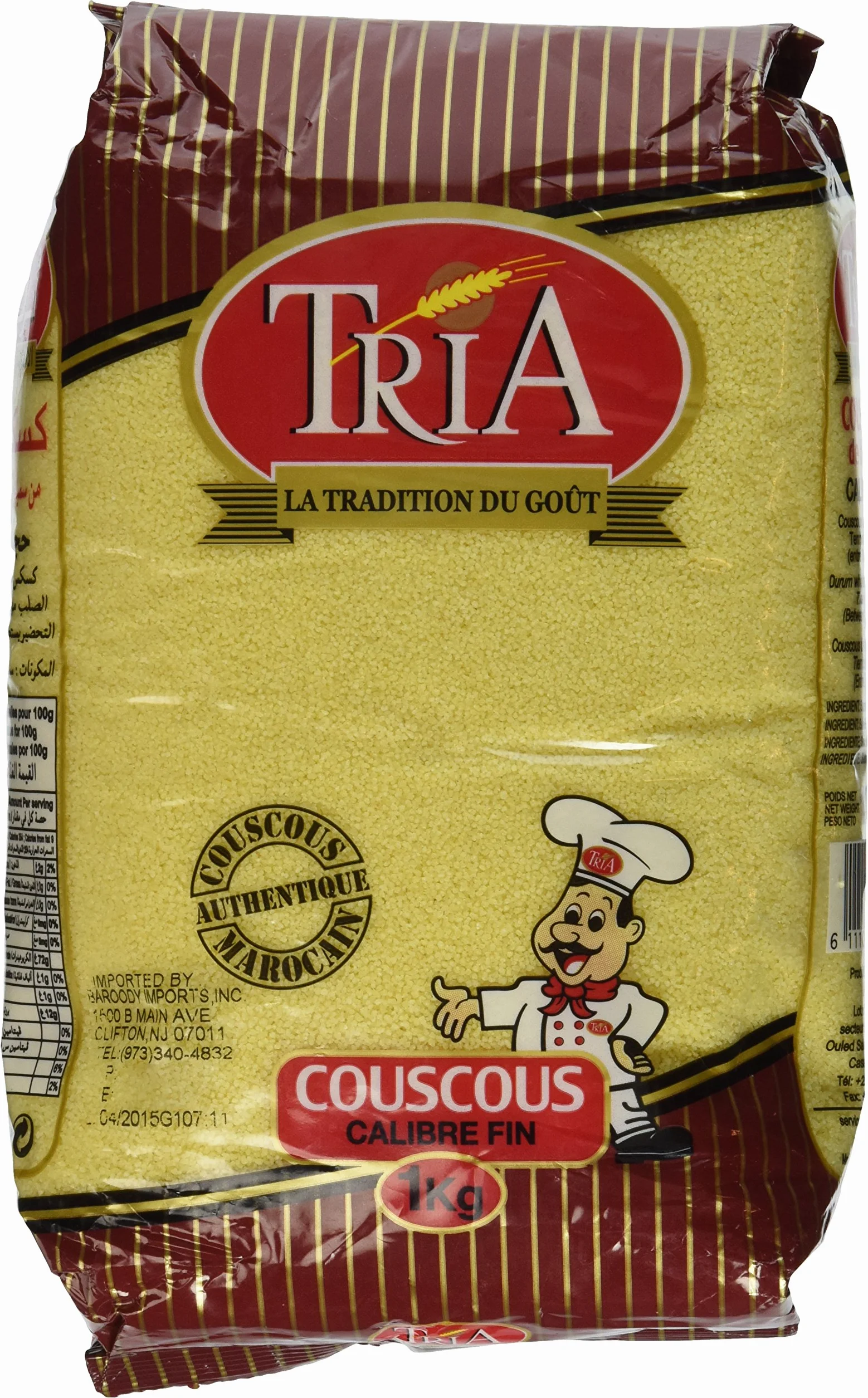 Tria Moroccan cuscús fino 2 libras