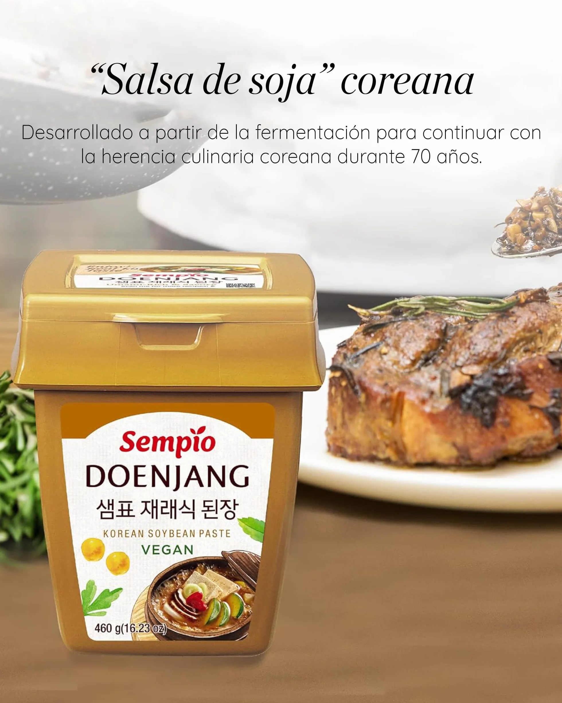 Pasta de soja coreana "Doenjang" de Sempio - Vegana, pasta de miso tradicional 460gr