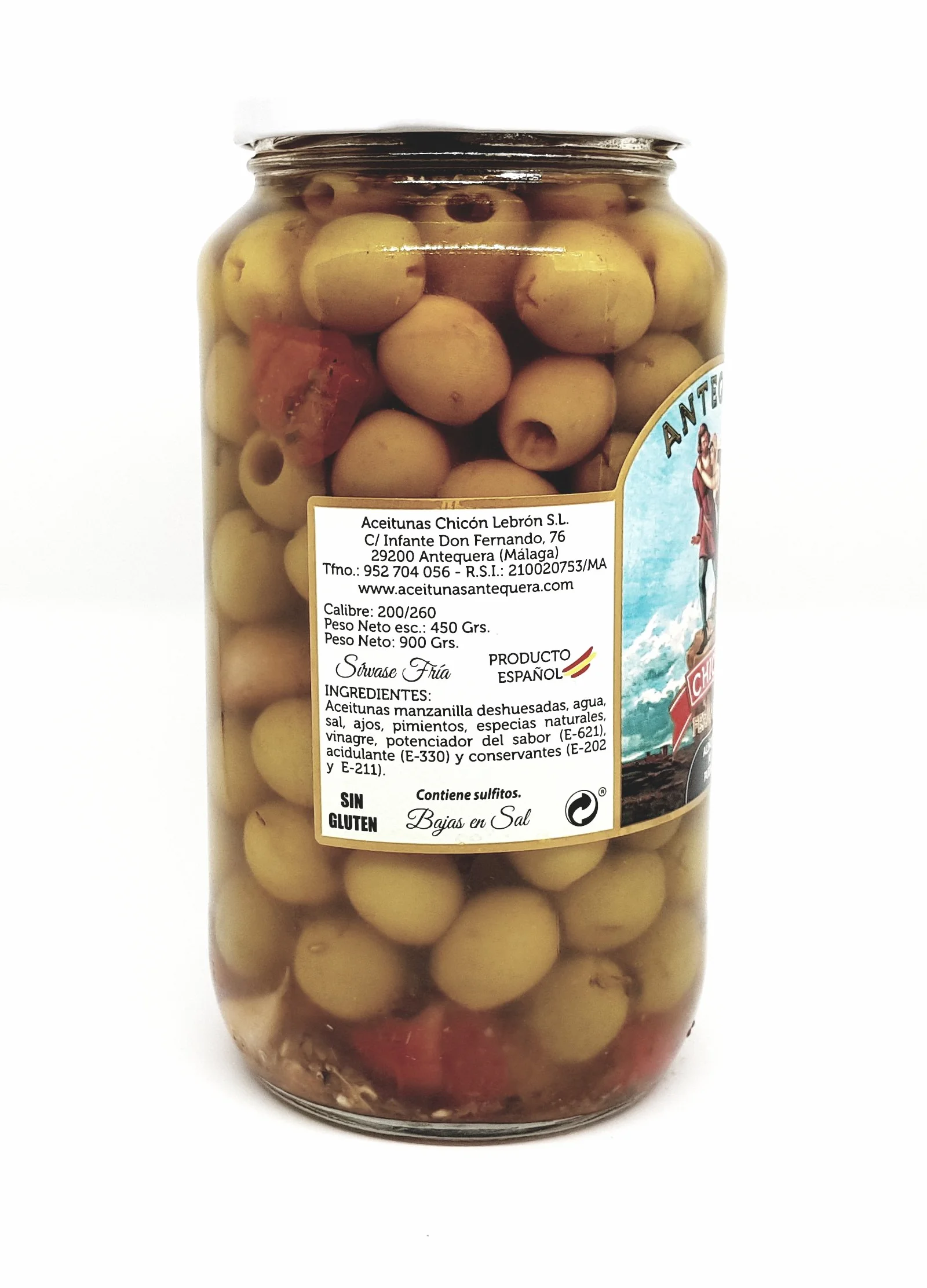 2 X 450 gr ACEITUNAS MANZANILLA DESHUESADAS ALIÑO DE MI PUEBLO - CHICON