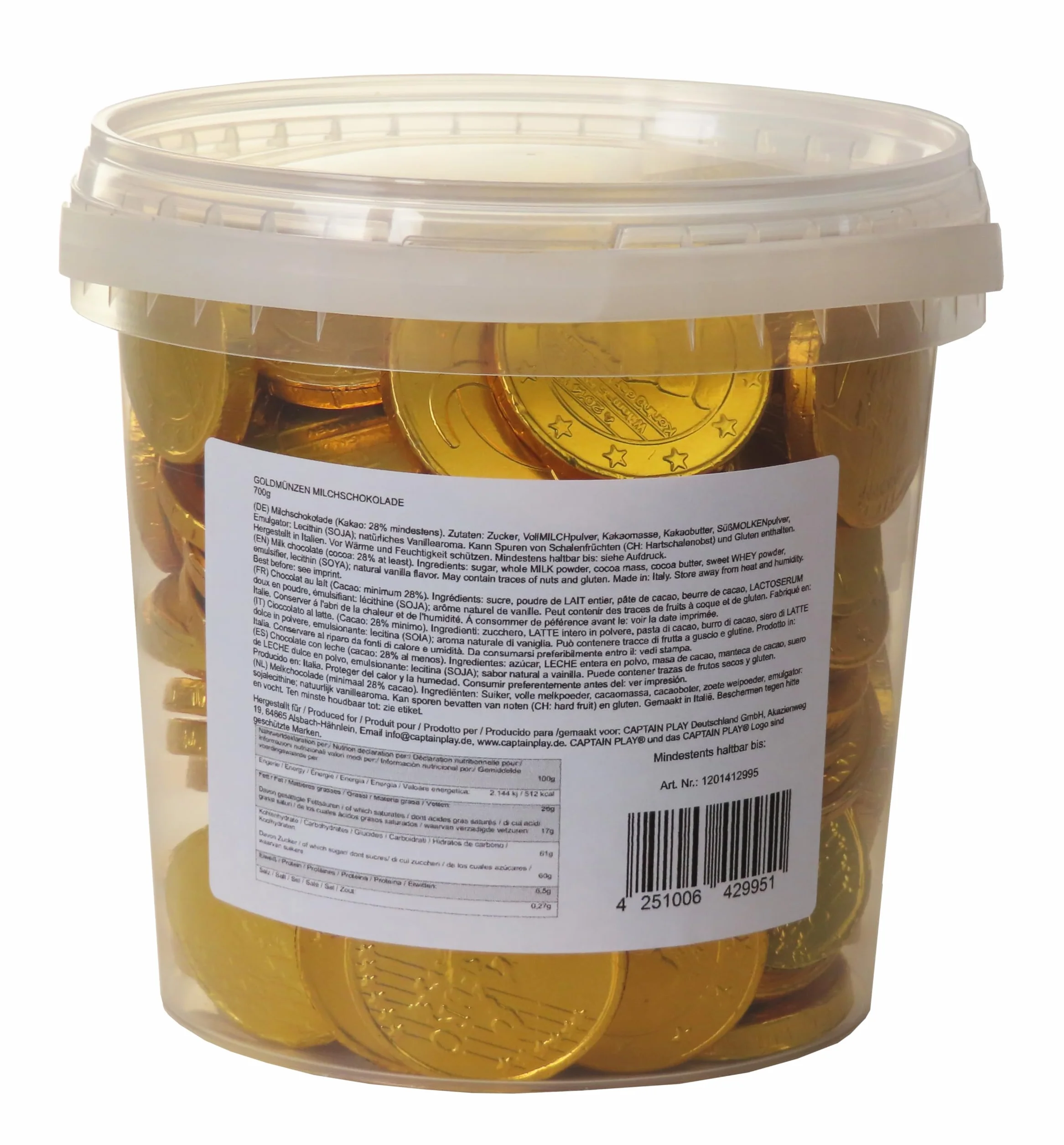 CAPTAIN PLAY Monedas de Oro Chocolate Pirata 700g