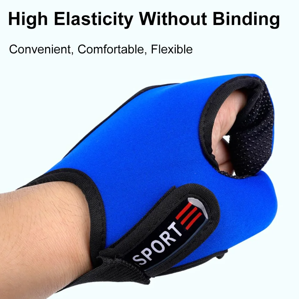 TopHomer 2 guantes de pesca antideslizantes de neopreno protector de dedos para deportes al aire libre control de línea