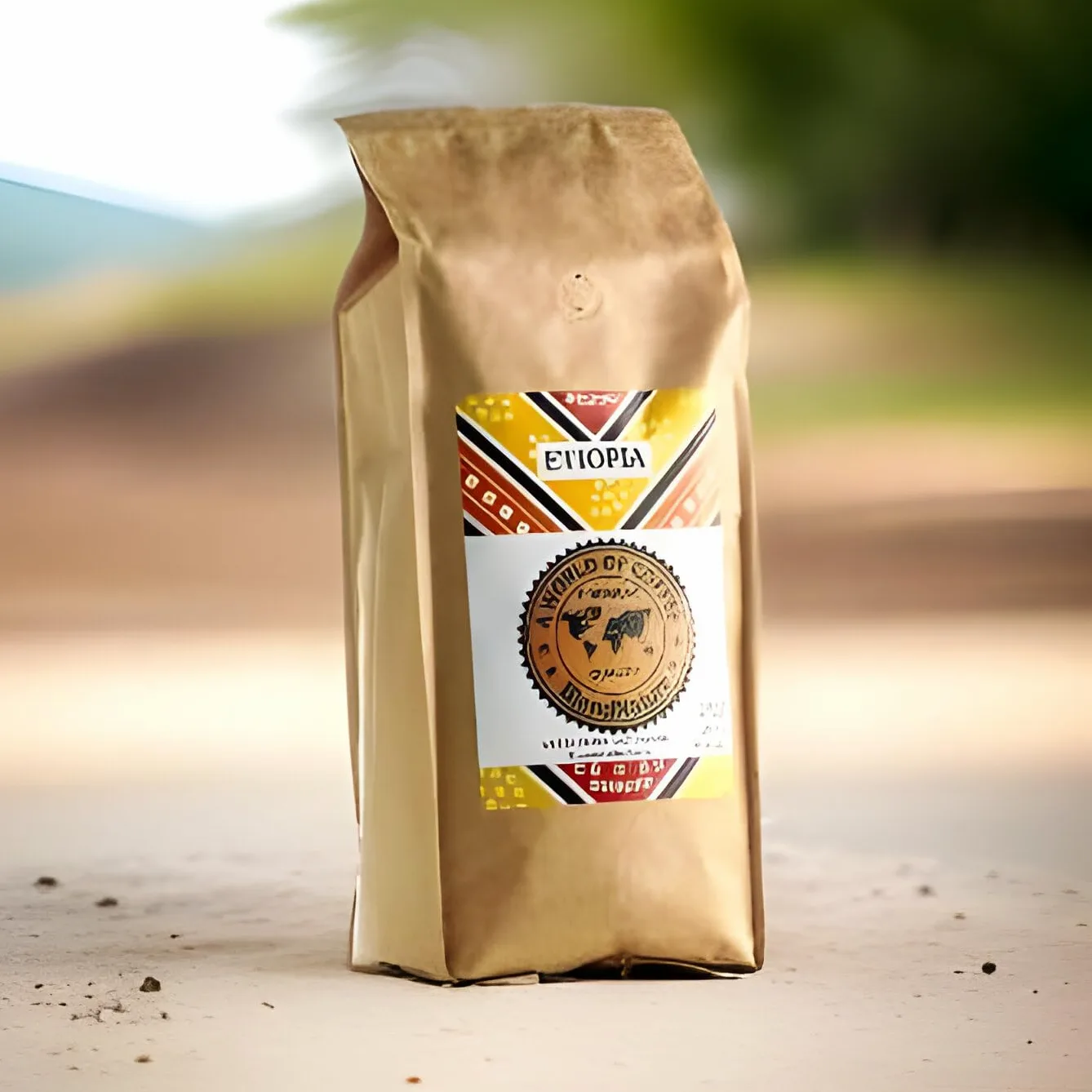 Cafe en grano Arabica tueste natural Origen Único Etiopia–Calificación Excelente 86 puntos por la SCA- Café Dulce equilibrado-Cafe de especialidad-florece a una altitud por encima de 1.800m