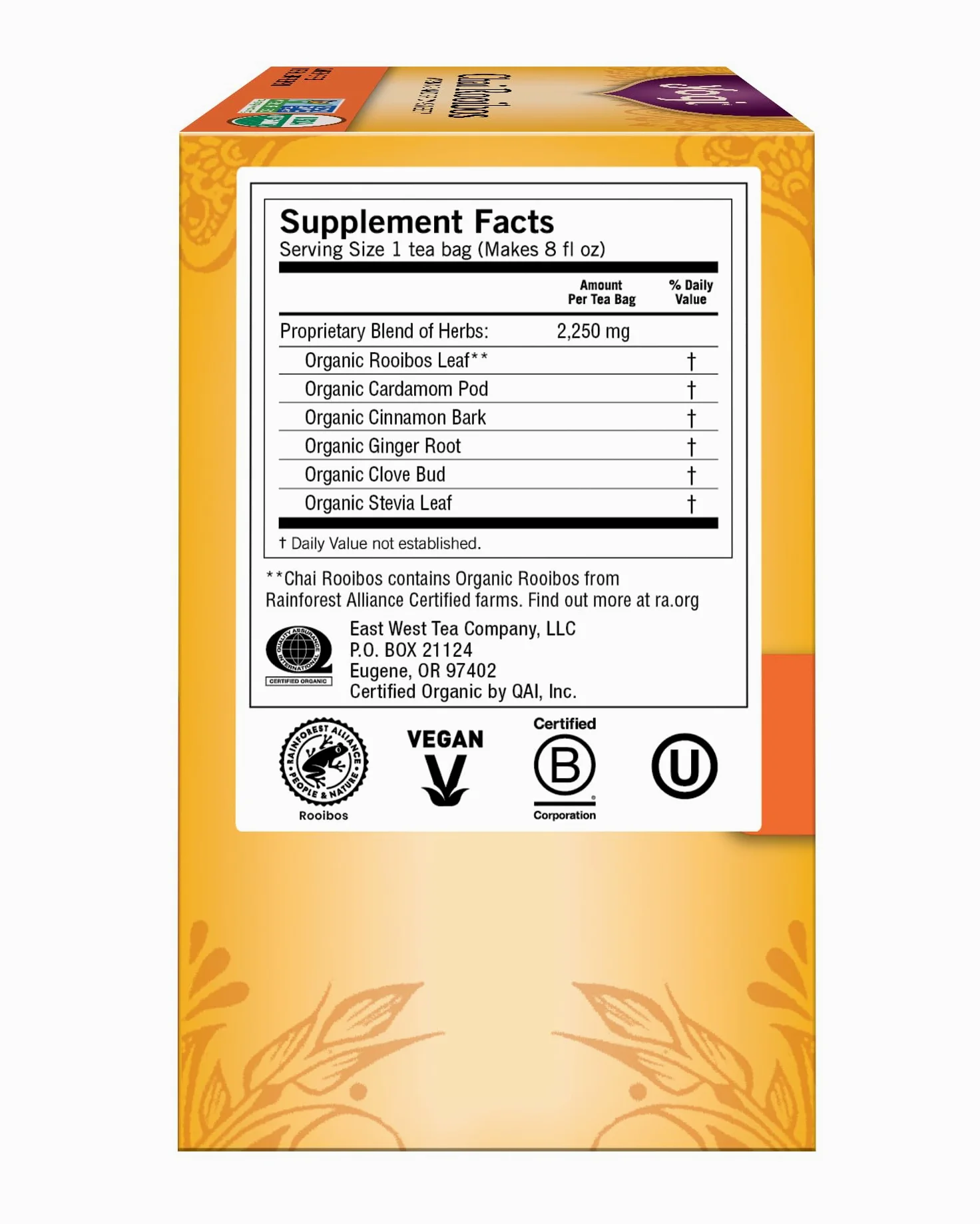 YOGI TEA - Chai Rooibos Organic Tea - 16 Tea Bags