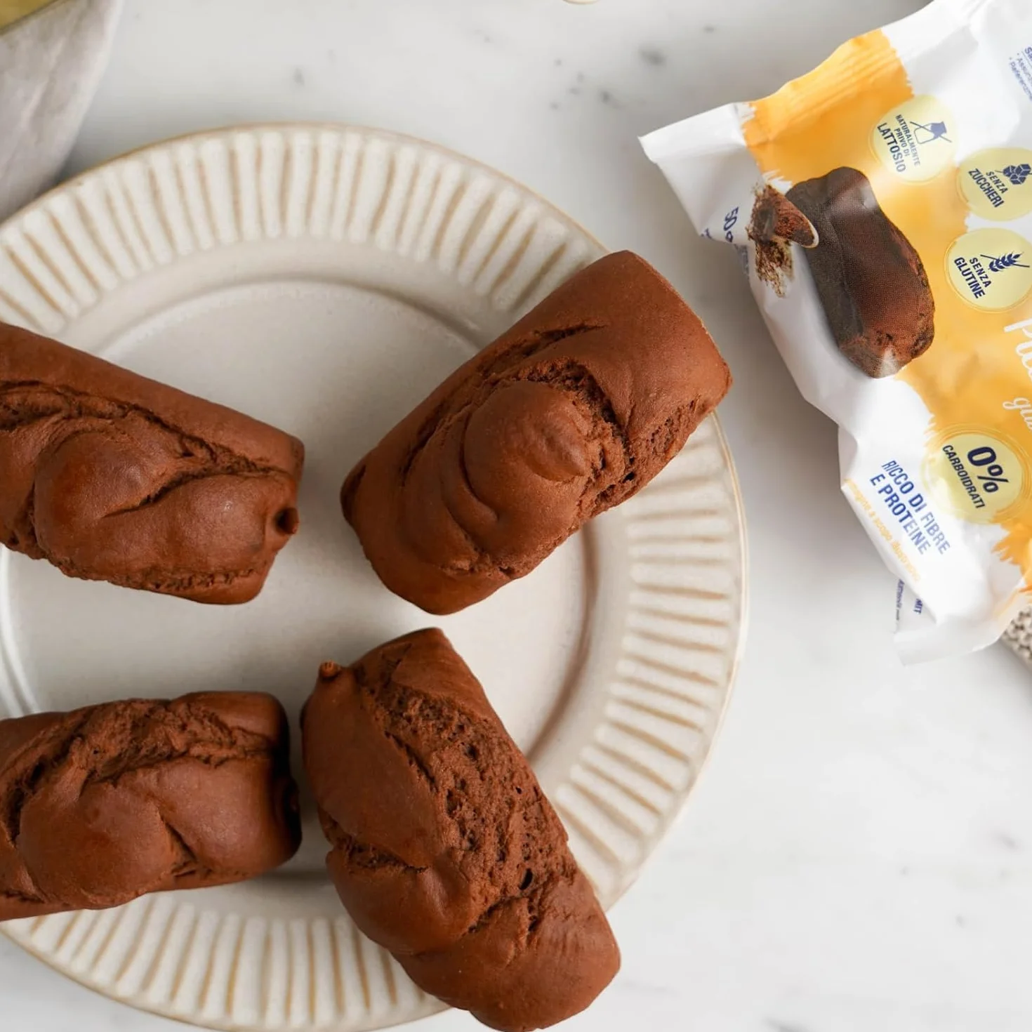 Nuvola Zero - Plumcake Zero Sabor Cacao Sin Carbohidratos, Snacks Sin Lactosa, Sin Azúcar, Sin Gluten, Rico en Fibra, Pack de 12 uds, Made in Italy