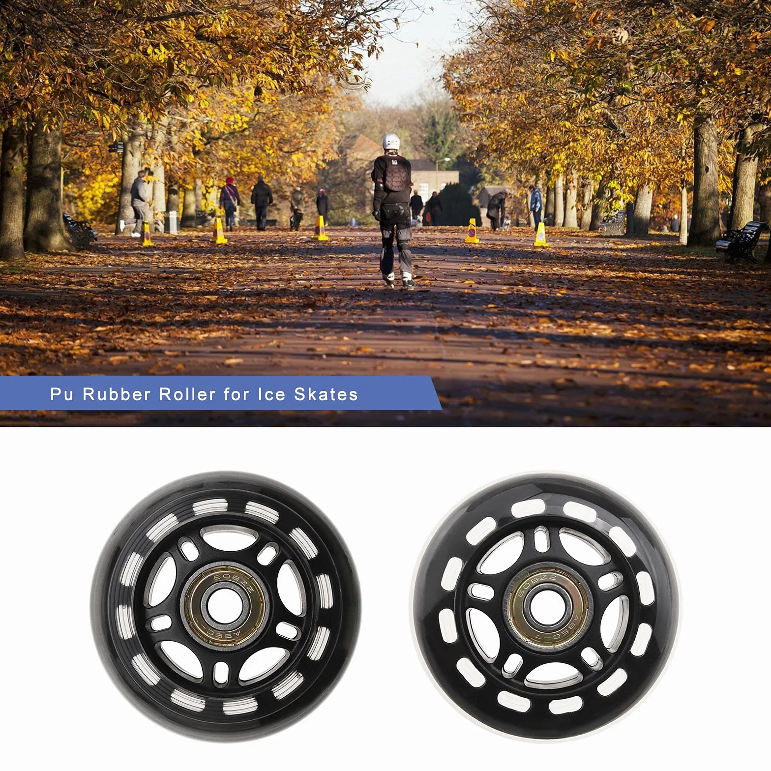 ECSiNG 8 Piezas Patinaje 70mm 82A Rodamiento ABEC-7 608ZZ para Niños Niñas Interiores Exteriores