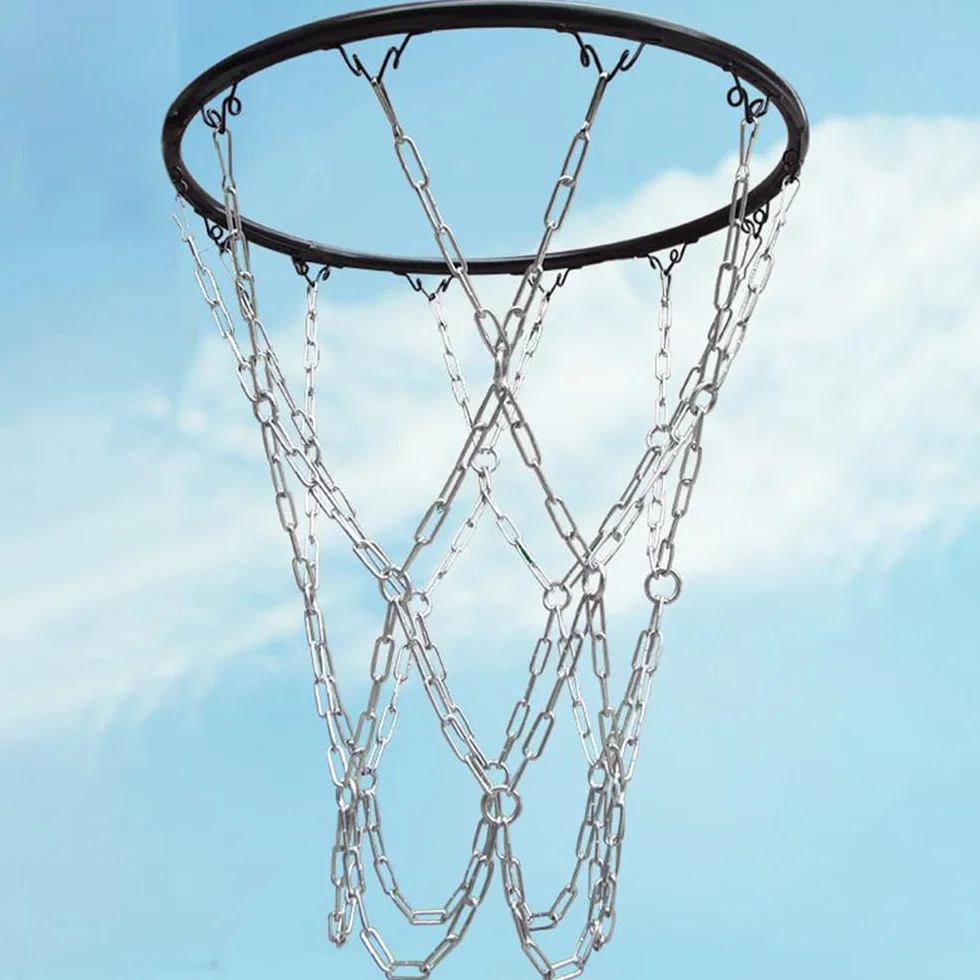 POFET Red de Cadena de Repuesto de Baloncesto con Ganchos en S, Reemplazo de Aro